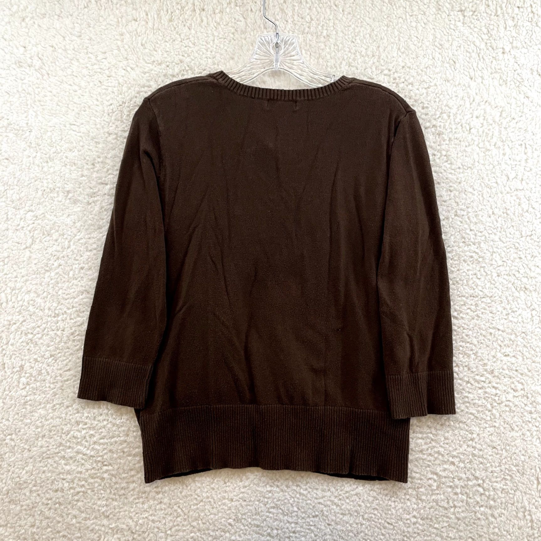 Cherokee VINTAGE Y2K Cardigan Brown Pink Argyle Diamond Preppy Academia Corpcore Large L Womens M/L Cherokee Knit Shirt Size L / US 10 / IT 46 - 2 Thumbnail
