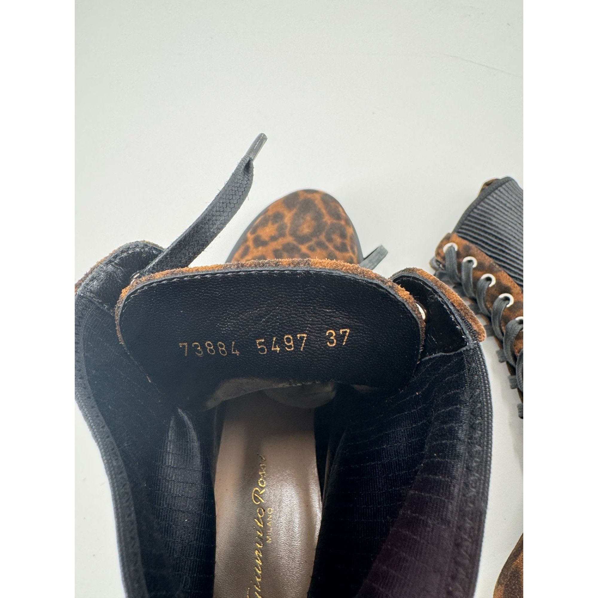 Gianvito Rossi Gianvito Rossi Suede Animal Print Ankle Boots Size US 7 / IT 37 - 7 Thumbnail