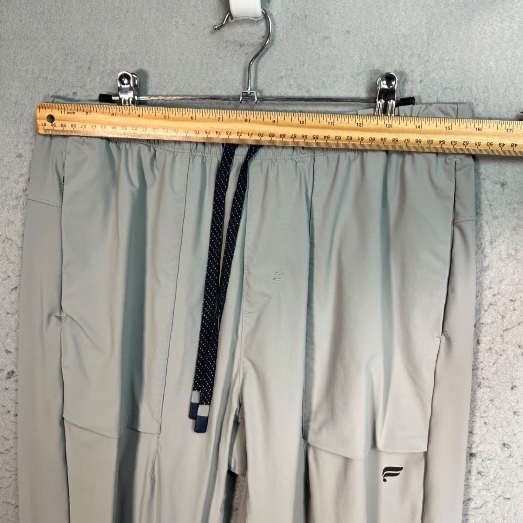 Fabletics Fabletics Mens Jogger Pants Athletic Tapered Leg Drawstring Size L Gray Polyester Elastane Activewear 32 in Inseam 25 in Size US 33 - 5 Thumbnail