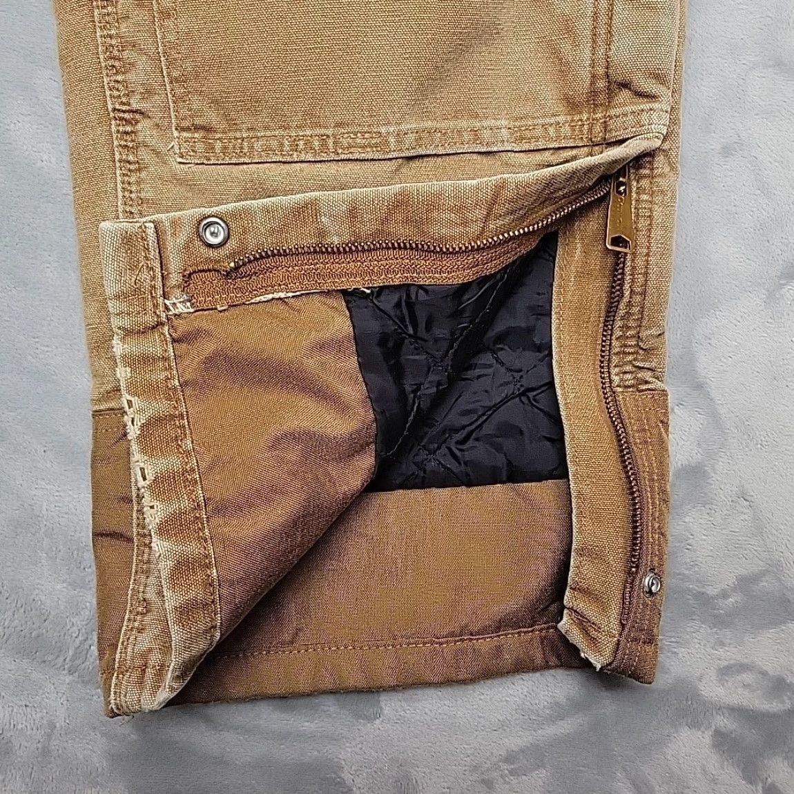 Carhartt VINTAGE Carhartt Pants Carpenter 42x30 Double Knee Insulated Canvas Brown Men Regular 5-Pocket Classic Workwear B194 Size US 42 / EU 58 - 6 Thumbnail