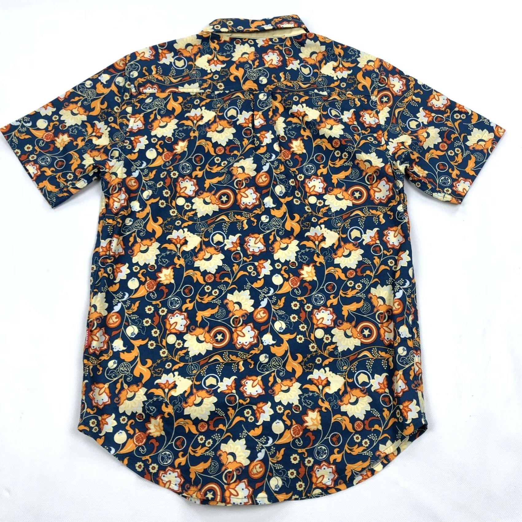 Disney Disney Marvel Captain America Floral Paisley Button Down Shirt Mens XS Short Size US XS / EU 42 / 0 - 7 Thumbnail