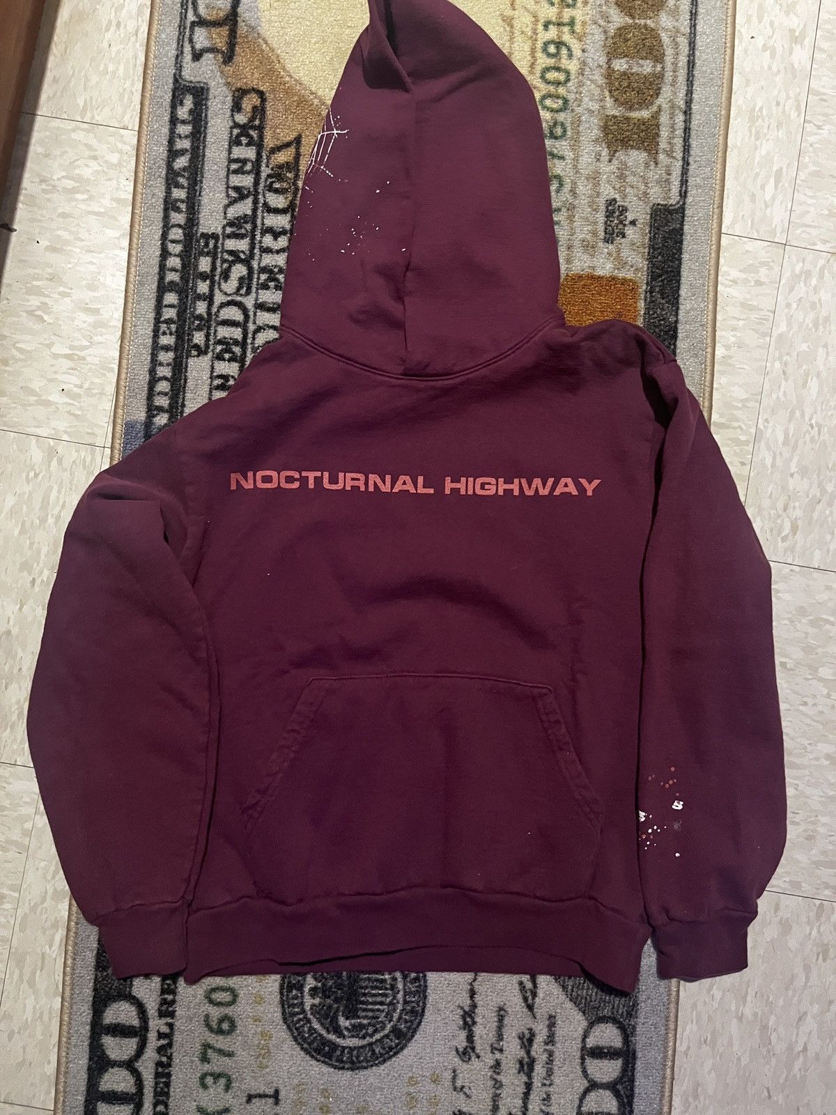 image of Spider Worldwide Sp5Der Nocturnal Highway Hoodie in Red, Men's (Size Small)