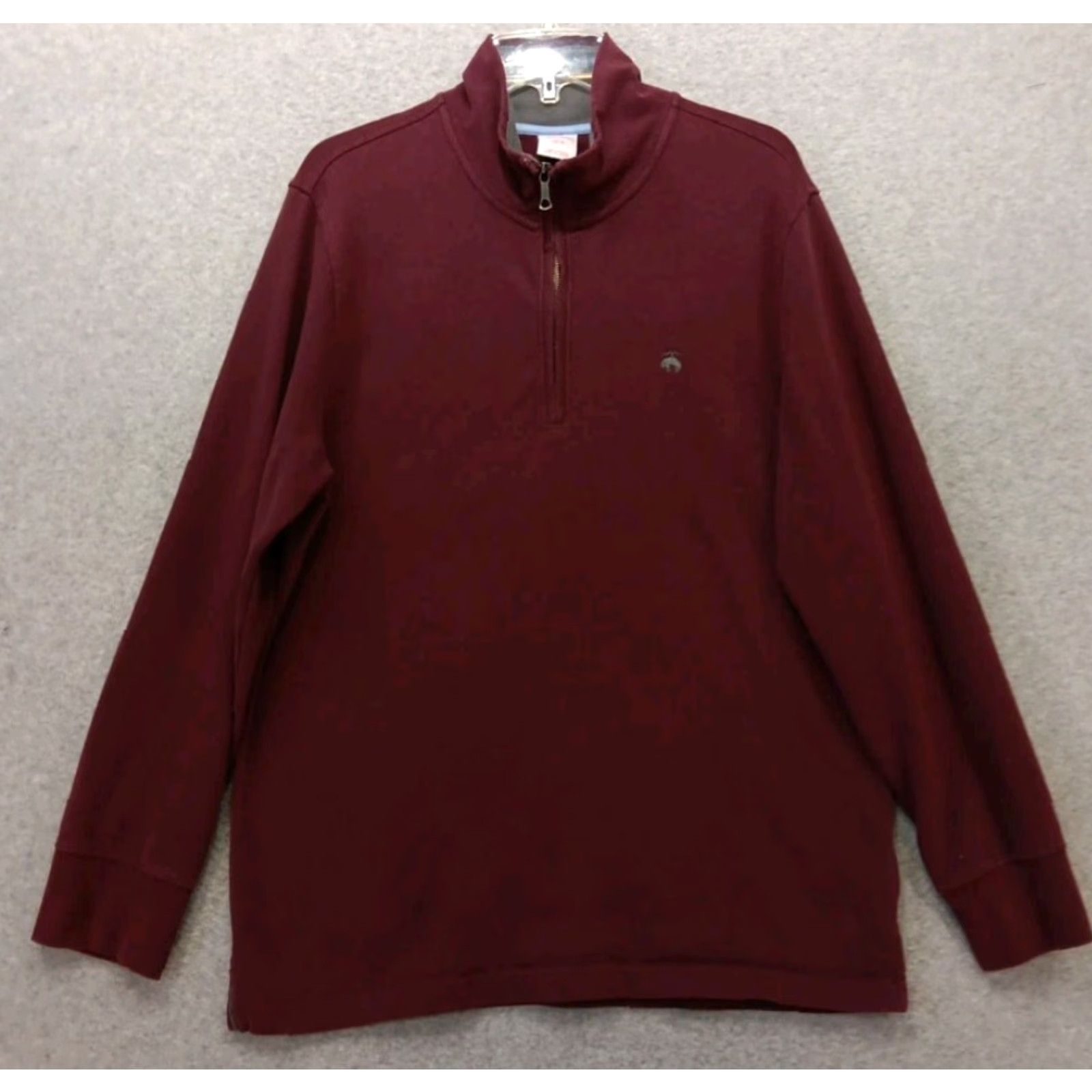 Brooks Brothers VINTAGE Brooks Brothers Henley Shirt Mens L Burgundy 1/4 Zip Pullover Knit Cotton Logo Zipper Casual Sweater Size US L / EU 52-54 / 3 - 2 Thumbnail