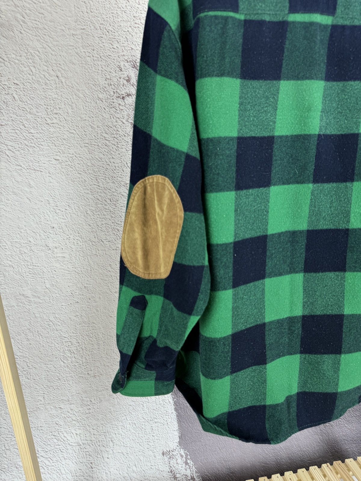 Flannel × Japanese Brand × Vintage Japan Classical LETT 1958 vintage flannel leather trim shirt Size US L / EU 52-54 / 3 - 12 Thumbnail