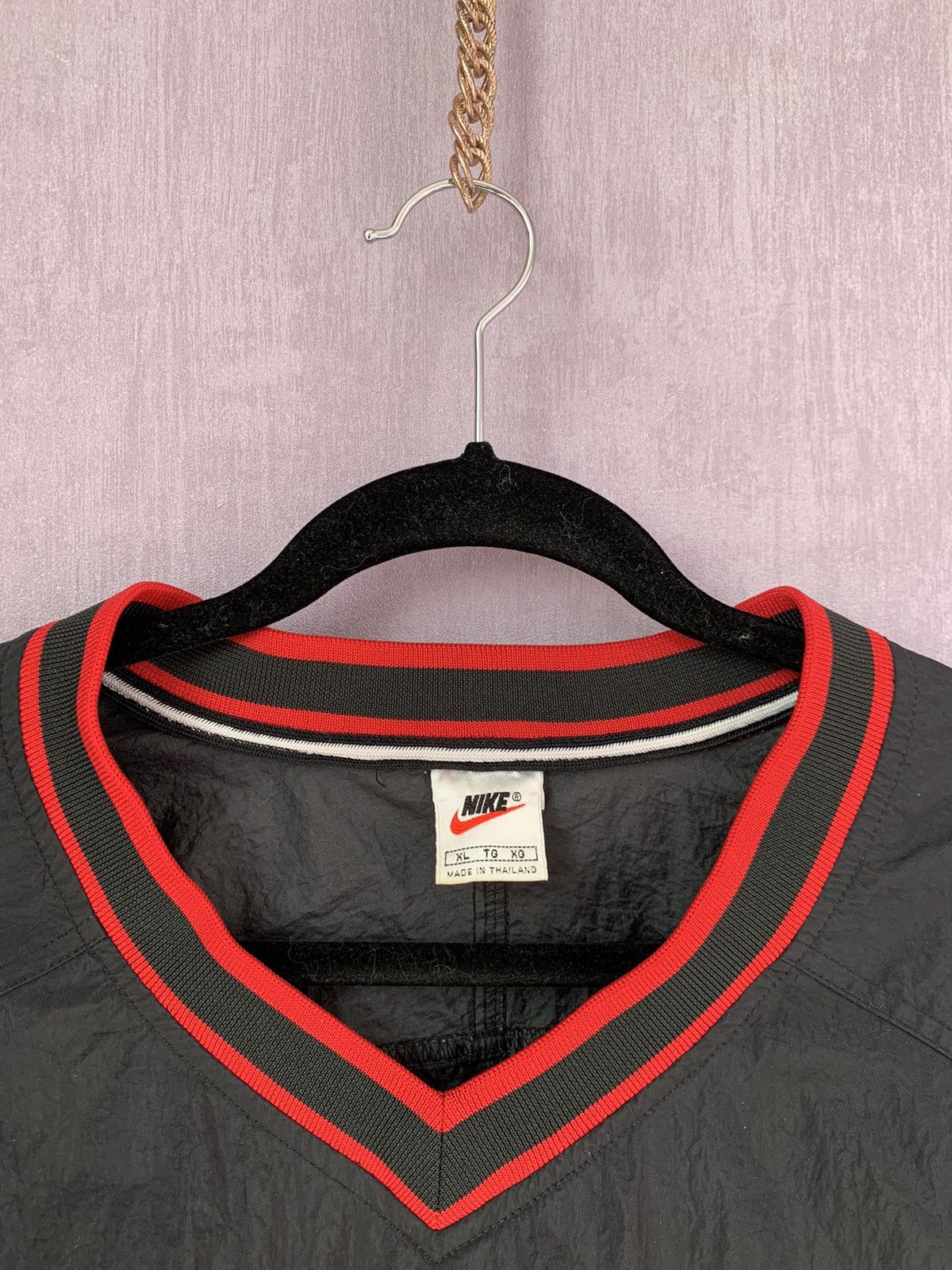 Nike × Vintage Nike Vintage center logo nylon anorak Size US XL / EU 56 / 4 - 3 Thumbnail