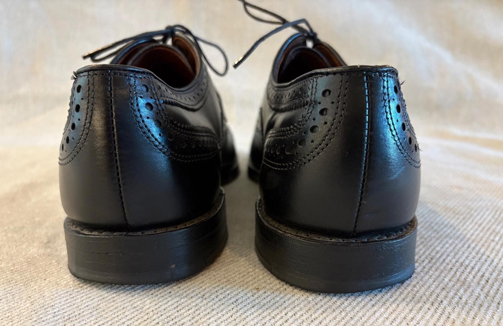 Brooks Brothers BROOKS BROTHERS BLACK LEATHER CAP TOE WING TIP BROGUES 7.5 Size US 7.5 / EU 40-41 - 6 Thumbnail