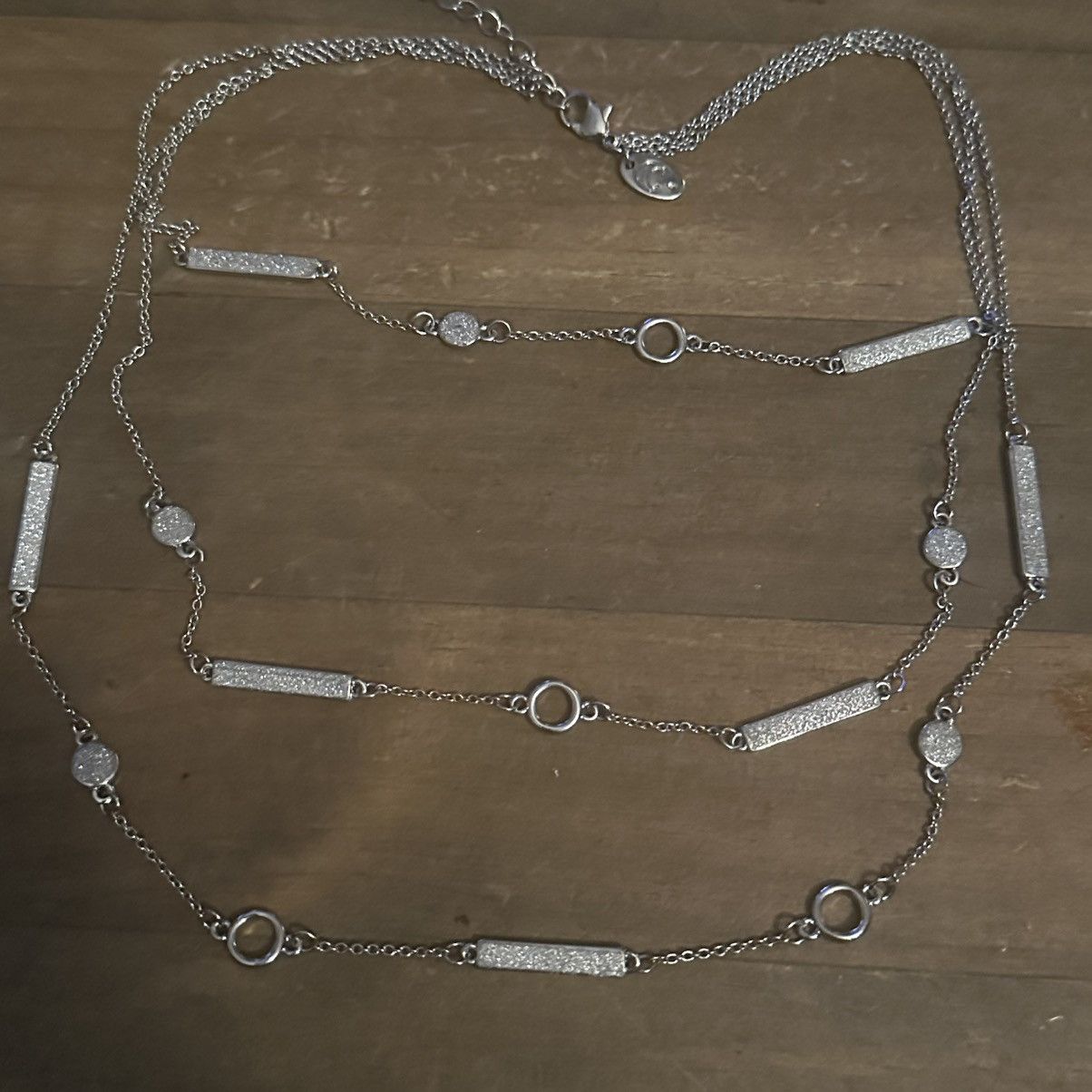 Other Charming Charlie triple strand layered glitter link necklace Size ONE SIZE - 3 Thumbnail