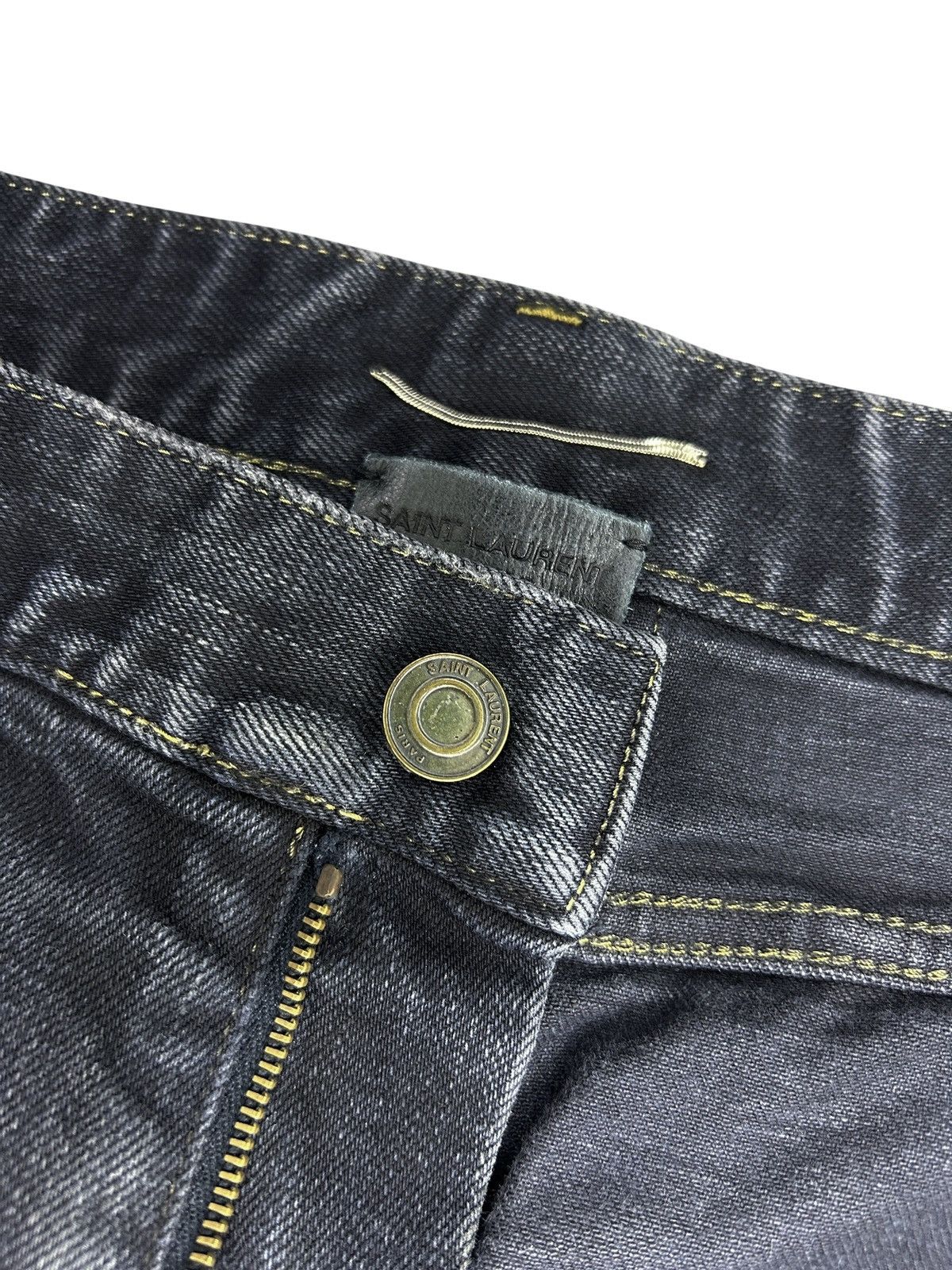 Saint Laurent Paris 2014 Mud Destroyed Denim Size US 32 / EU 48 - 9 Thumbnail