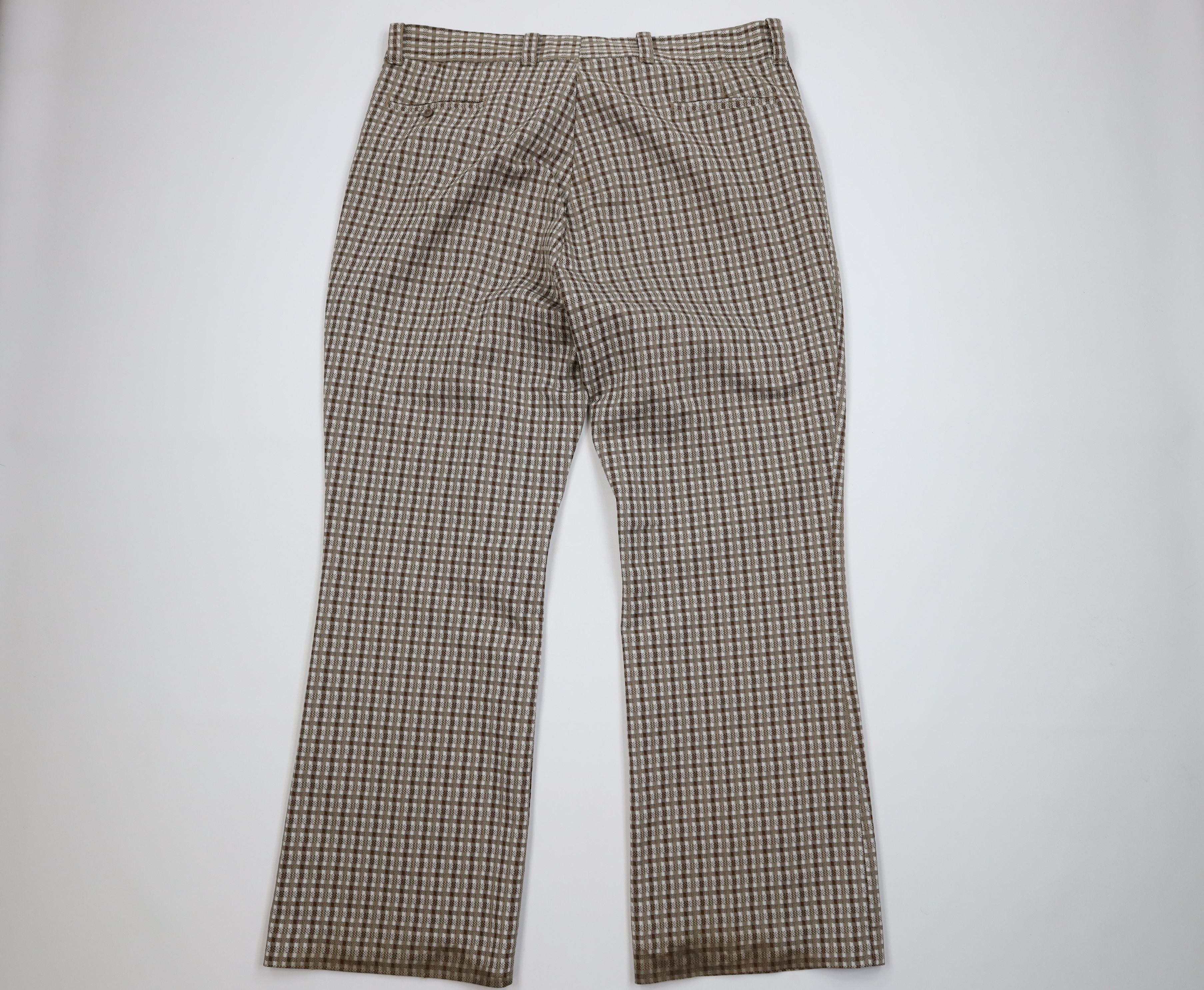 Vintage Vintage 70s Streetwear Bell Bottoms Chino Pants Plaid USA Size US 40 / EU 56 - 9 Thumbnail