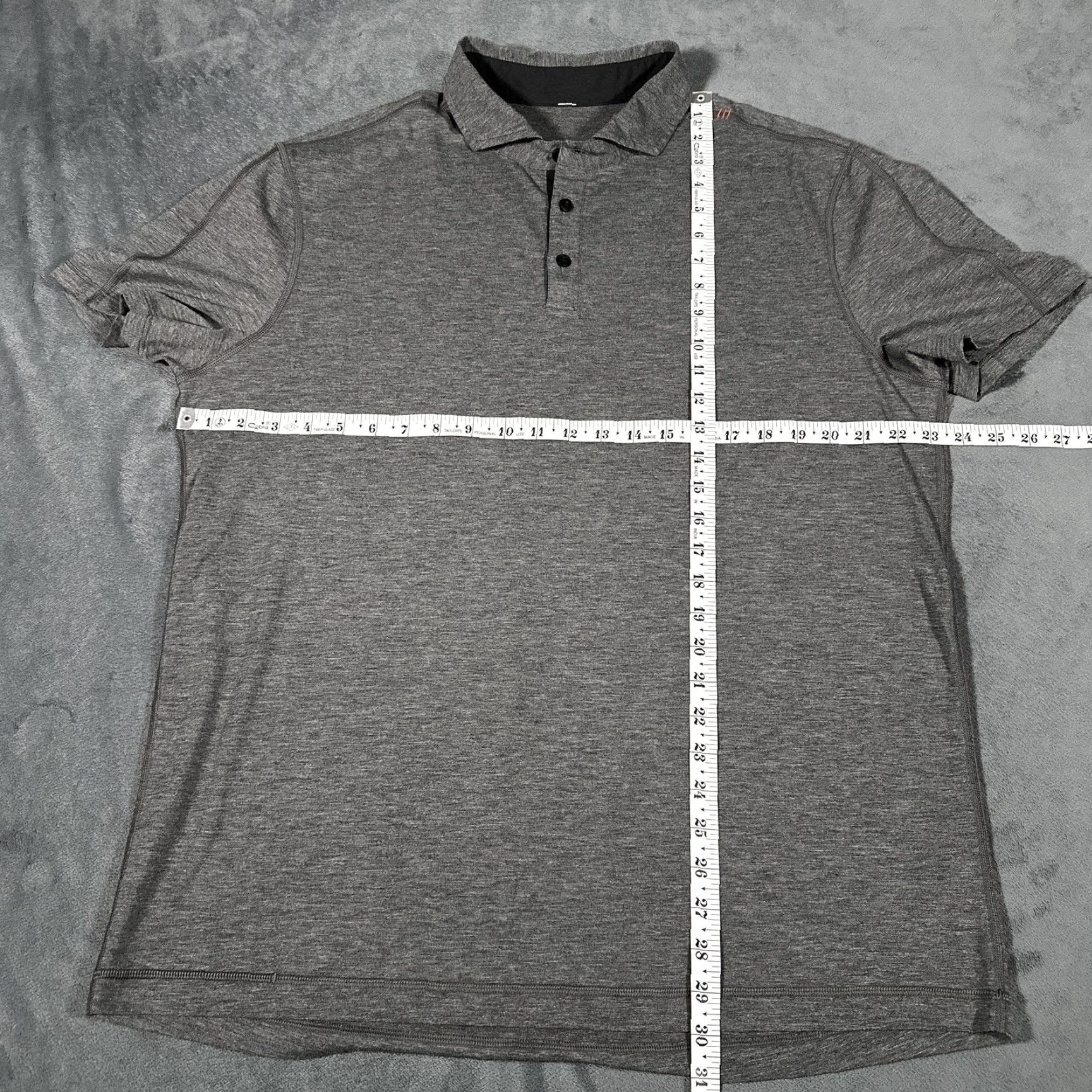 Lululemon Lululemon Polo Shirt Mens Large Gray Performance Golf Athletic Short Sleeve Top Size US L / EU 52-54 / 3 - 7 Thumbnail