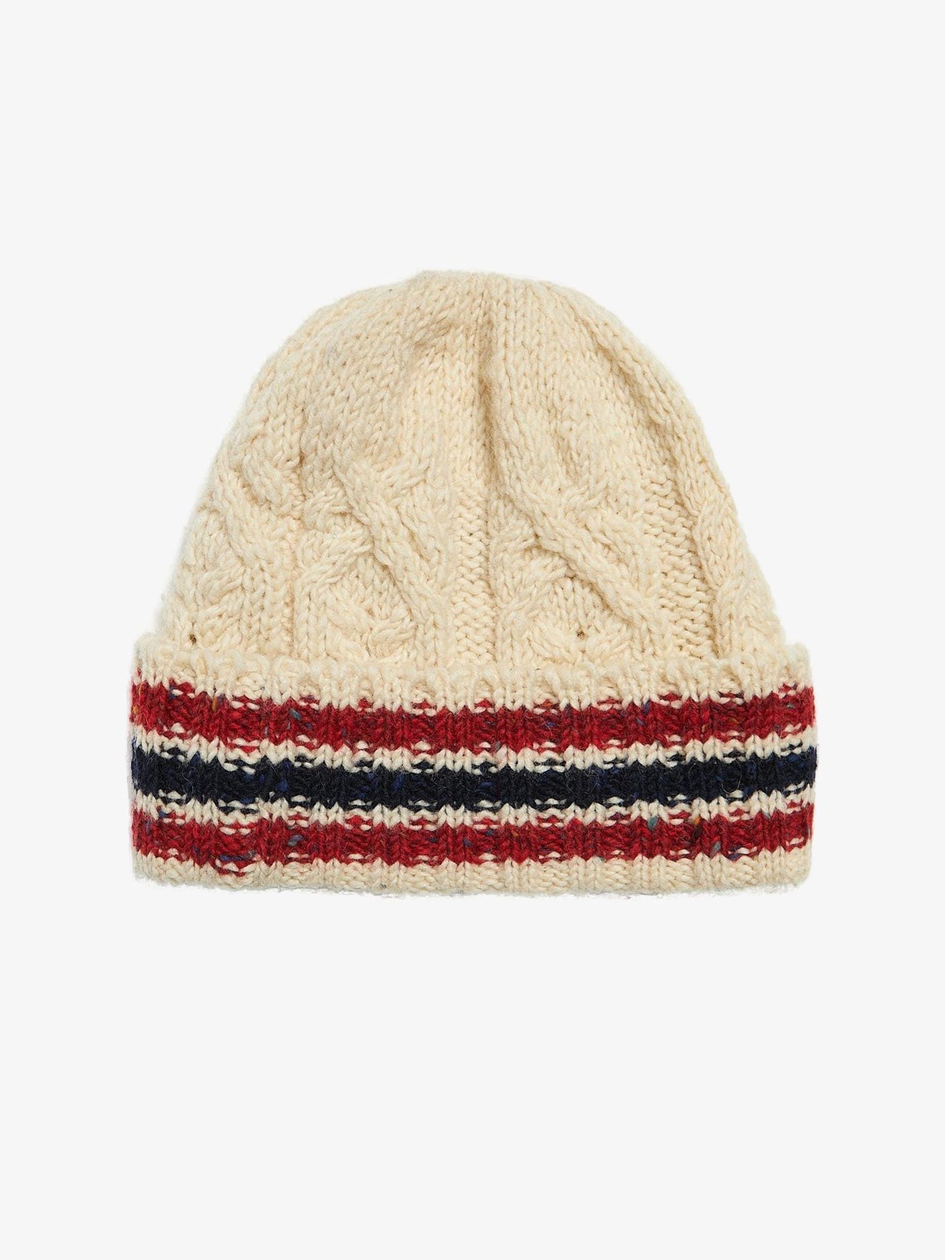 Thom Browne Cream Pattern Knitted Woool Hat Size ONE SIZE - 1 Thumbnail