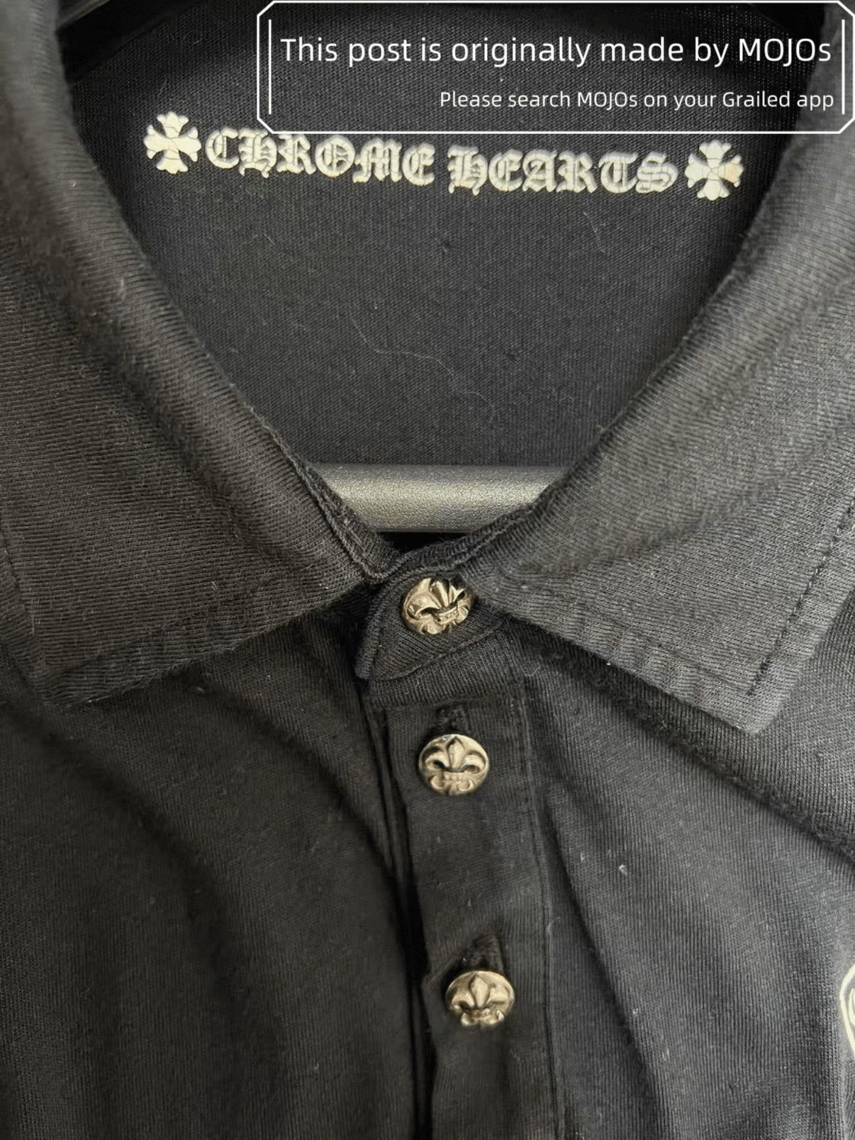 Chrome Hearts Chrome Hearts Silver Button Polo mojos18311028 Size US M / EU 48-50 / 2 - 3 Thumbnail
