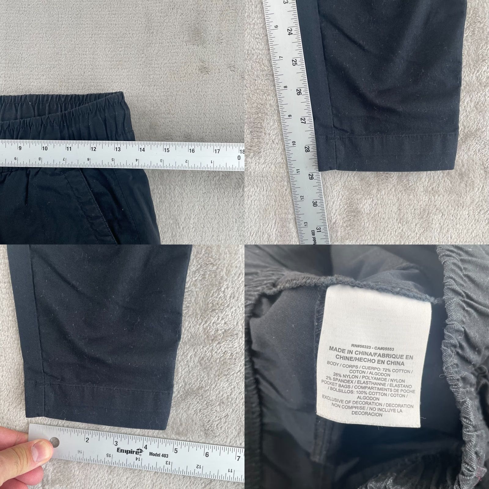 Nike Nike Pants Mens S Black Soccer Training Men Tapered Elastic Waist Ankle Zip Size US 29 - 8 Thumbnail