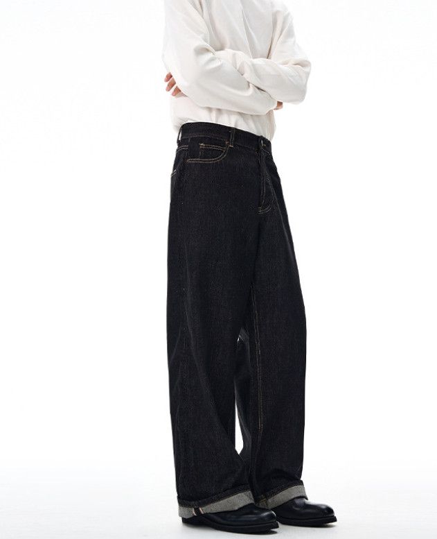 Japanese Brand Men's loose-fitting straight leg jeans Size US 32 / EU 48 - 4 Thumbnail