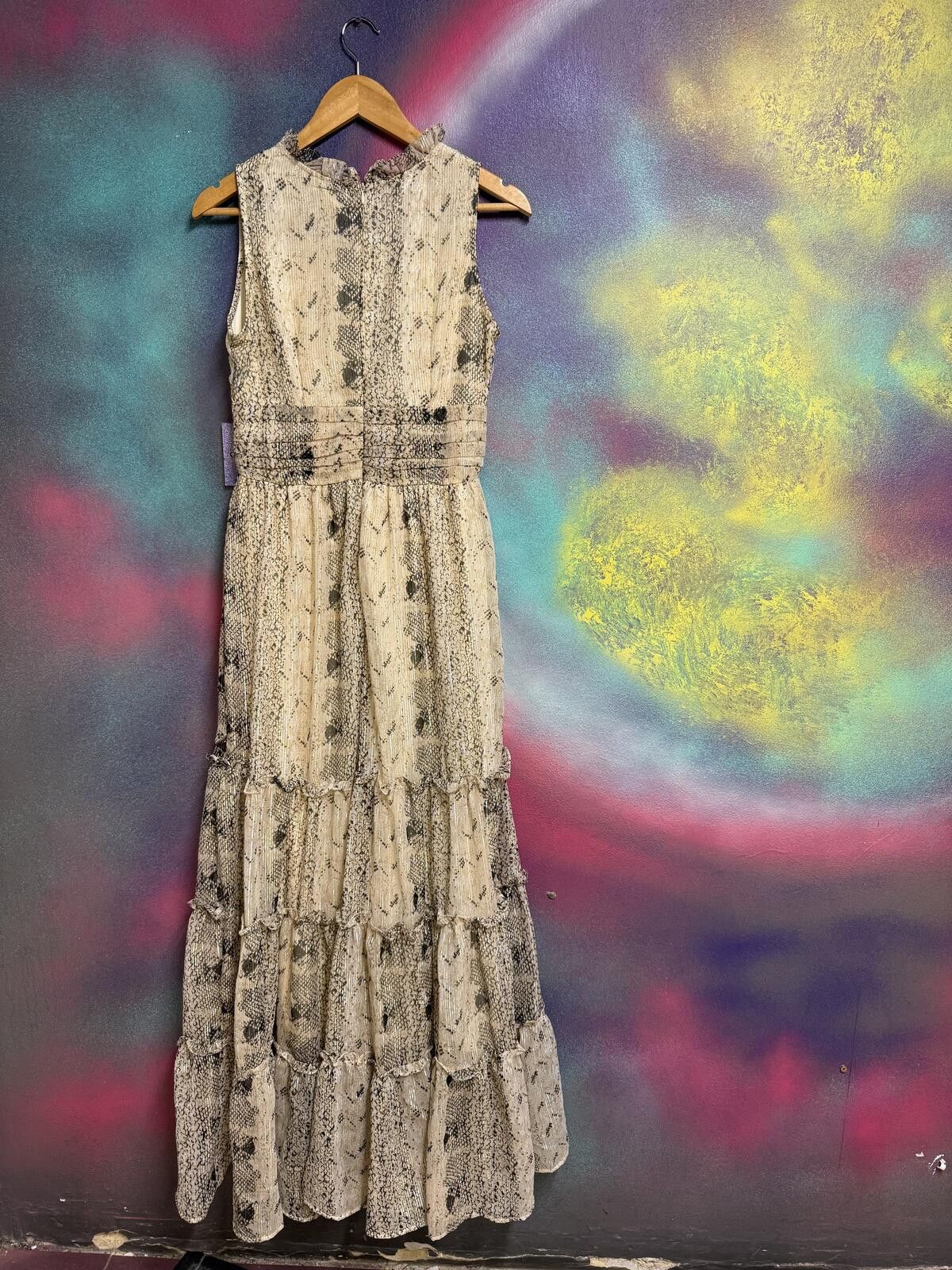 Other Dorothy Perkins Neutral Snake Print Sleeveless Maxi Dress Size S / US 4 / IT 40 - 5 Thumbnail