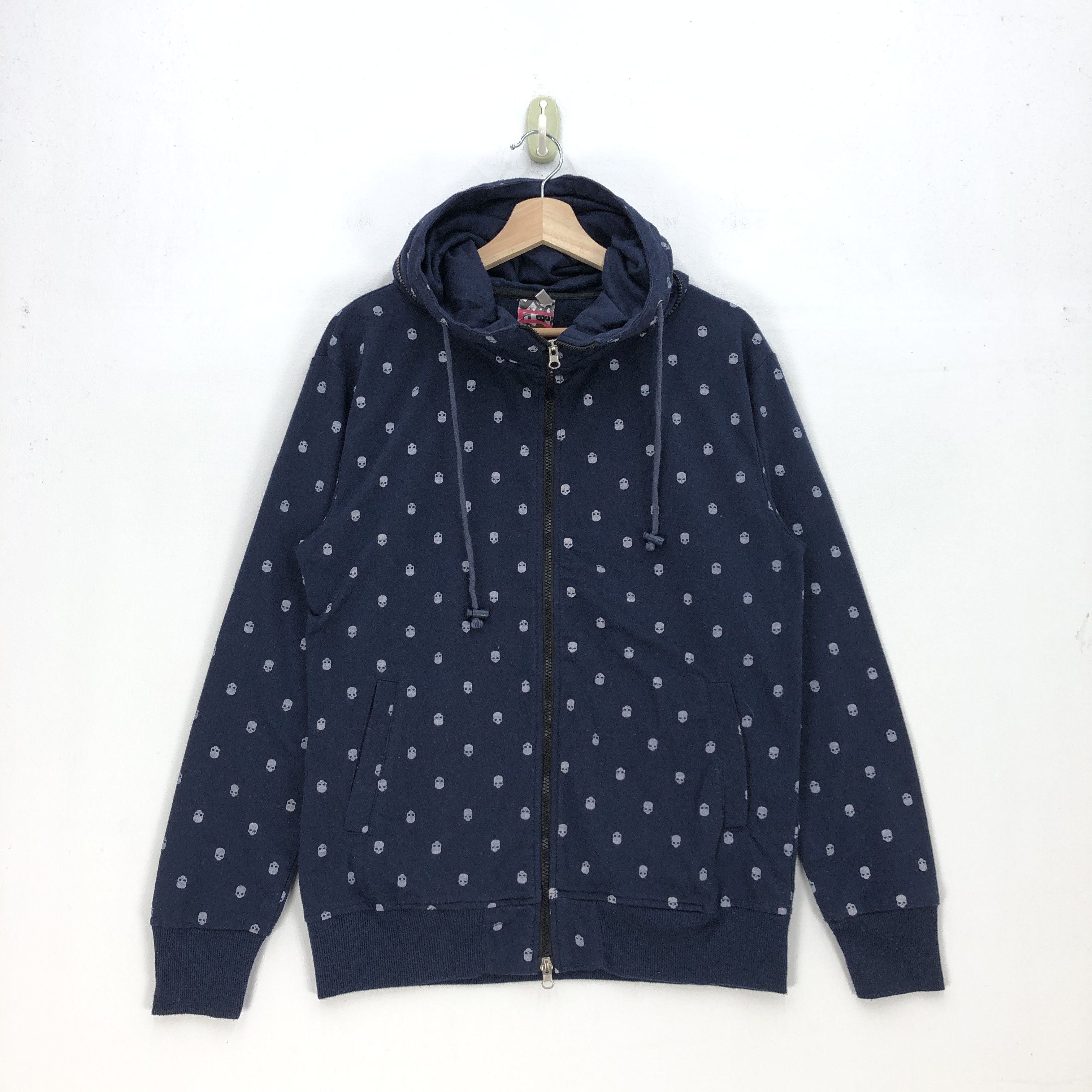Japanese Brand Lock Heaven Sweater Hoodie Polka Dot Skulls Hoodie Size US L / EU 52-54 / 3 - 1 Thumbnail