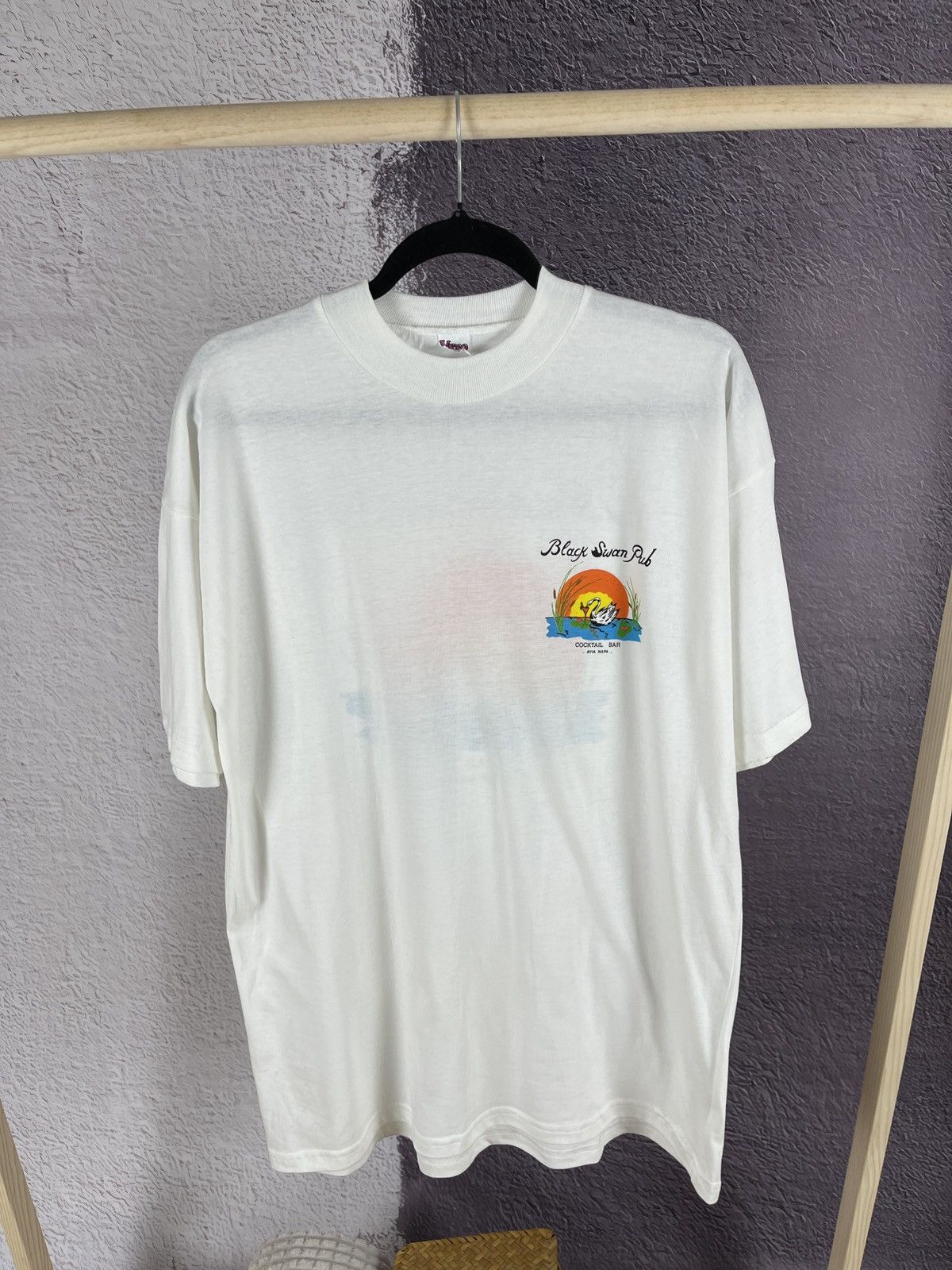 Vintage Black Swan Pub Ayia Napa vintage one size tee shirt Size US XL / EU 56 / 4 - 1 Thumbnail