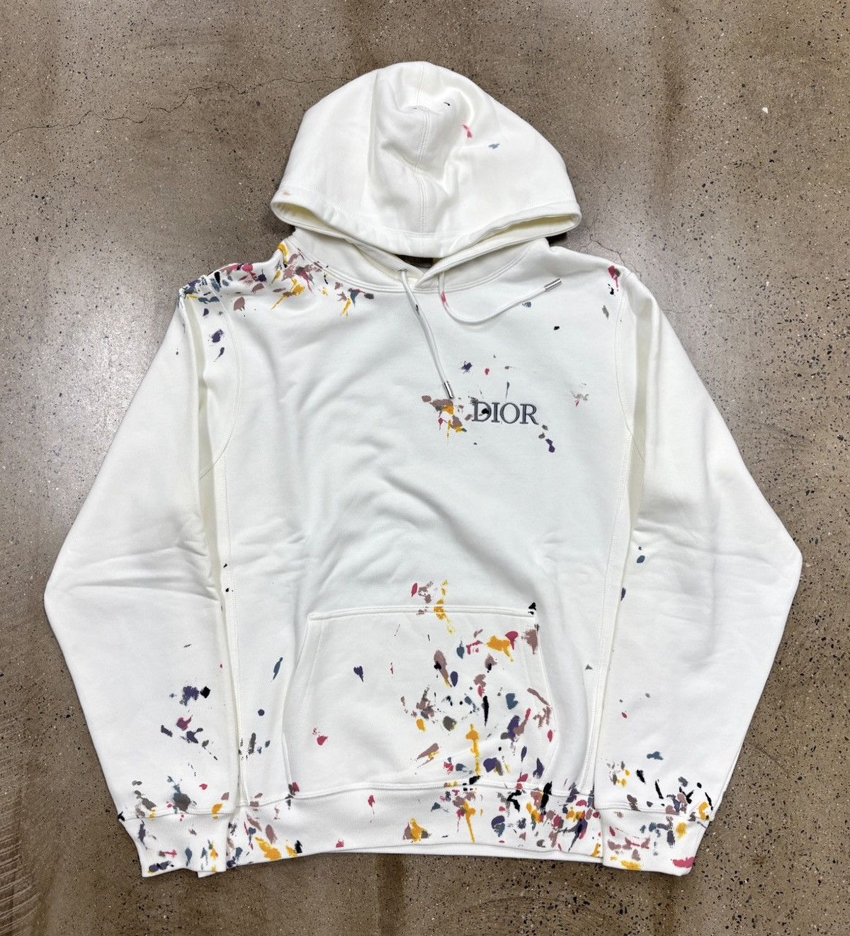 Dior Dior 21fw Paint Splatter Logo Hoodie Size US XL / EU 56 / 4 - 1 Thumbnail