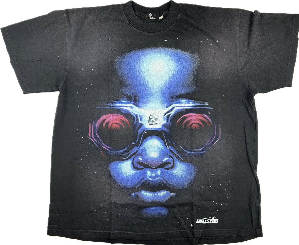 image of Hellstar Goggles T-Shirt in Black, Men's (Size 2XL)