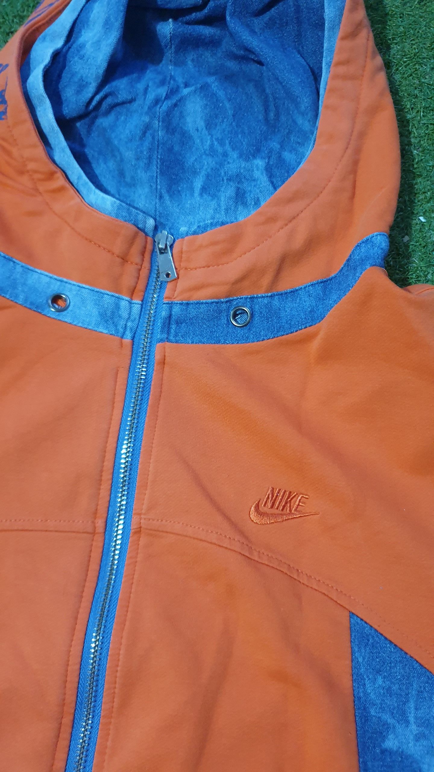 Nike Nike Hoodie - Orange Denim Wash Size US L / EU 52-54 / 3 - 4 Thumbnail
