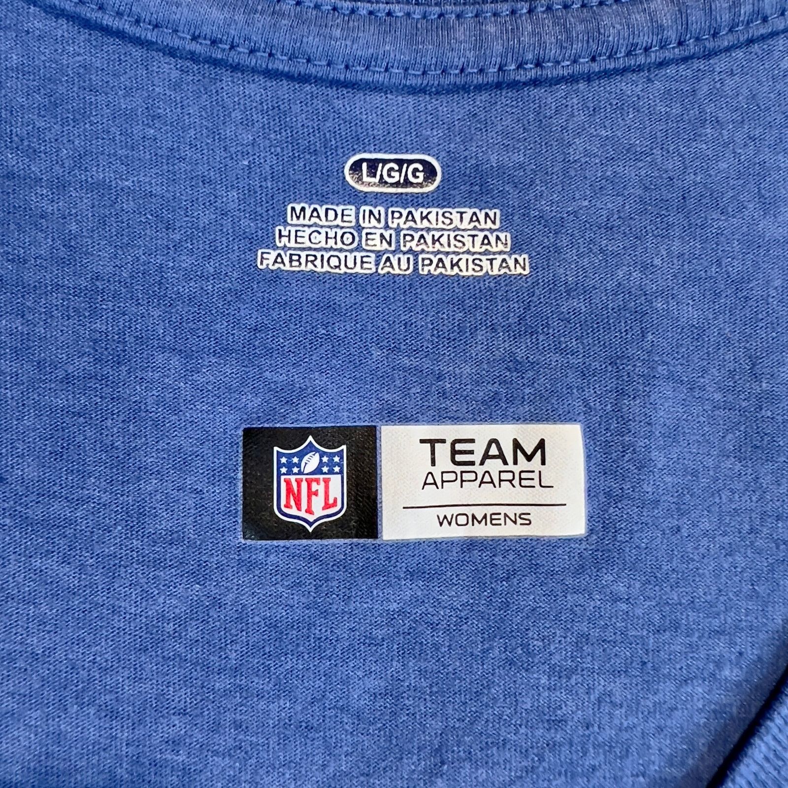 NFL NFL Team Apparel Womans L NY Giants Blue Short Sleeve TShirt Size L / US 10 / IT 46 - 6 Thumbnail
