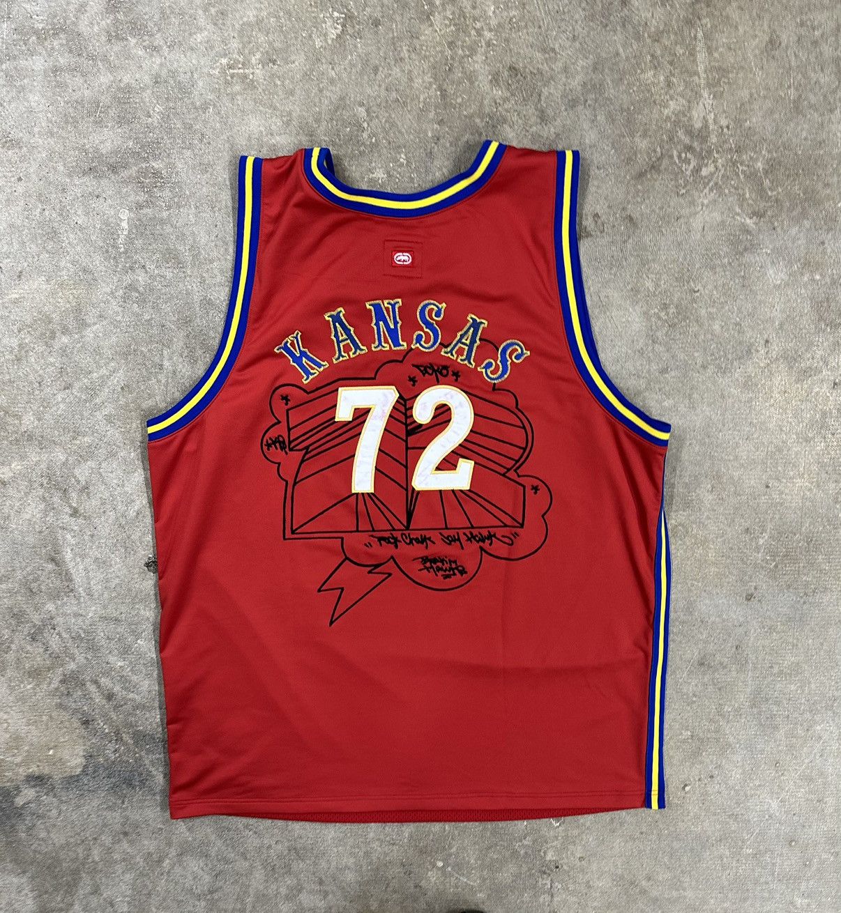 Ecko Unltd. Crazy Y2K Ecko Unltd Kansas City Jayhawks Basketball Jersey Size US XXL / EU 58 / 5 - 2 Thumbnail