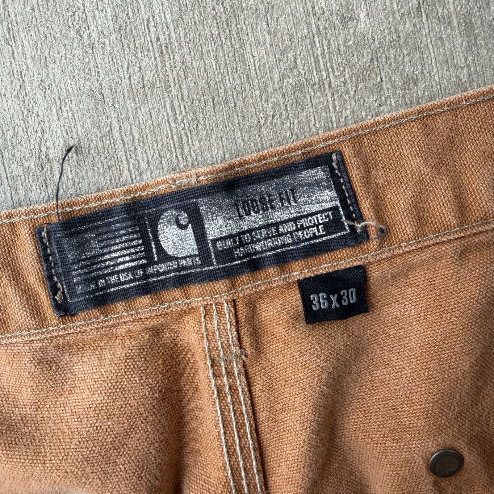 Carhartt × Vintage Carhartt brown double knee work wear carpenter pants Size US 35 - 8 Thumbnail