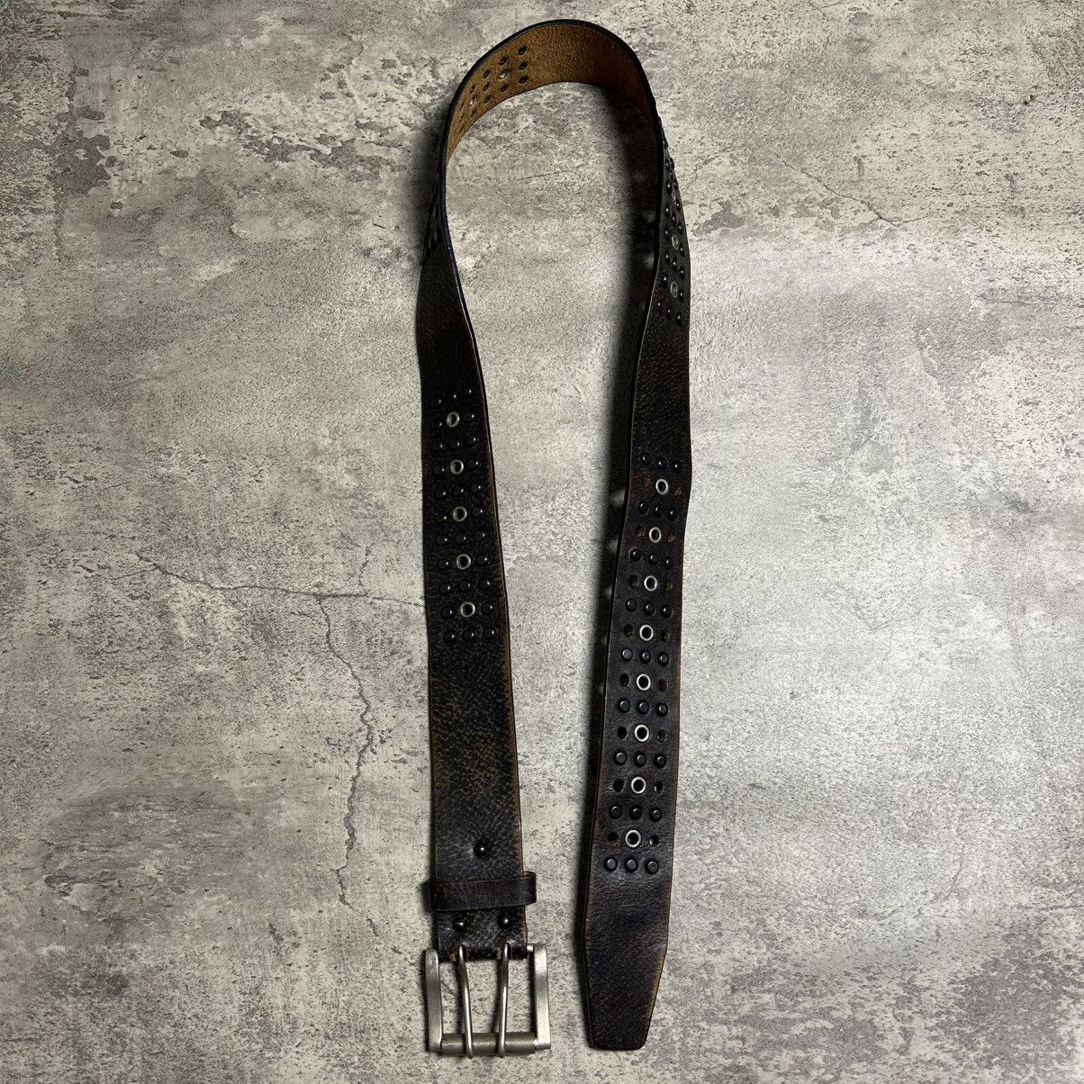 Japanese Brand Vintage Y2K Studed Belt Leather Size ONE SIZE - 7 Thumbnail