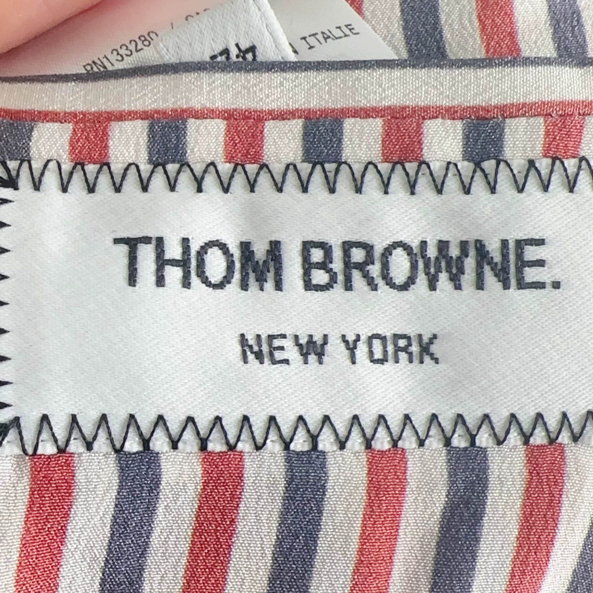 Moncler Genius thom browne striped blazer coat in navy Size US L / EU 52-54 / 3 - 3 Thumbnail
