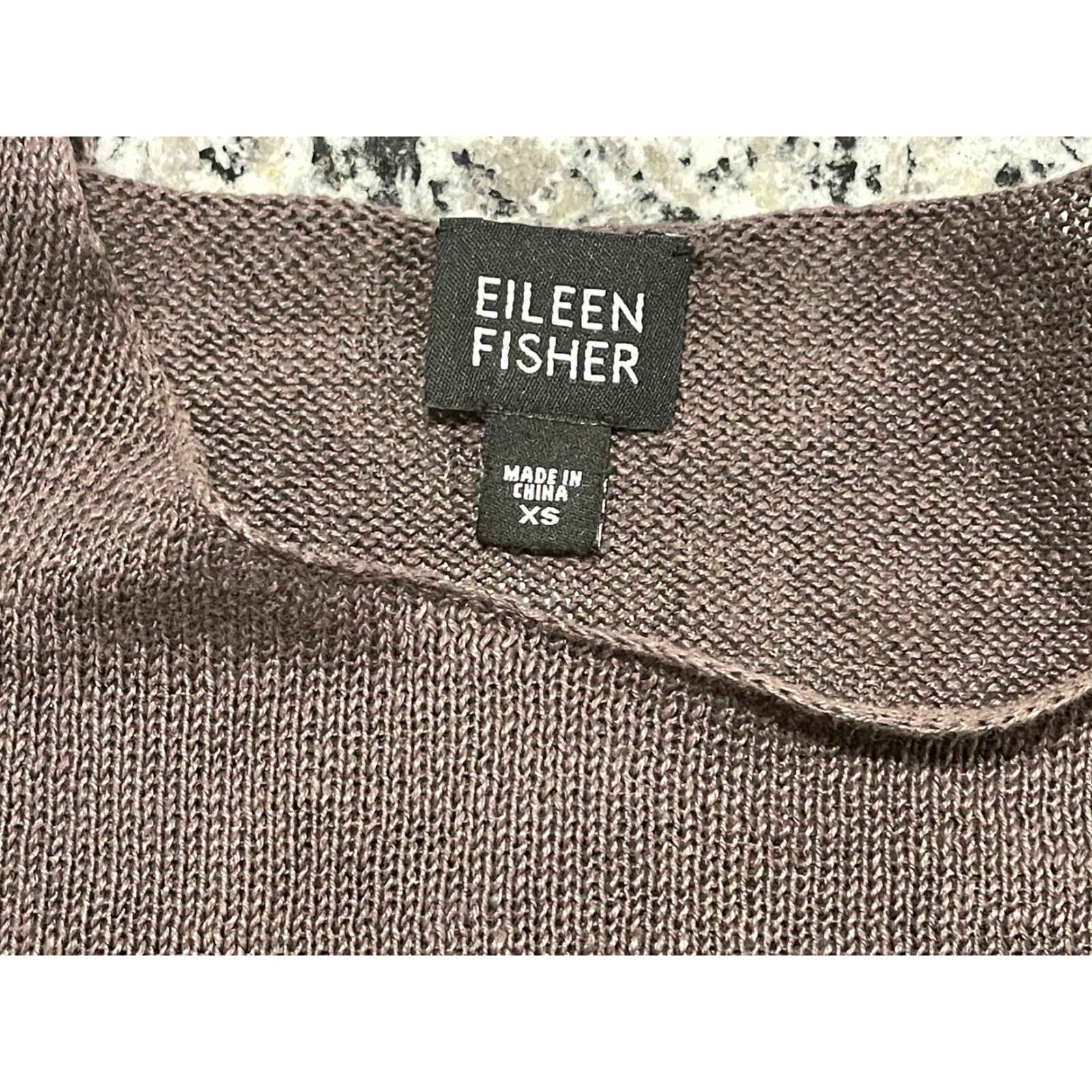 Eileen Fisher EILEEN FISHER Dress Womens XS Brown Linen Long Sleeve Round Neck Lightweight A-Line Short Length Regular Women Size XS / US 0-2 / IT 36-38 - 5 Thumbnail