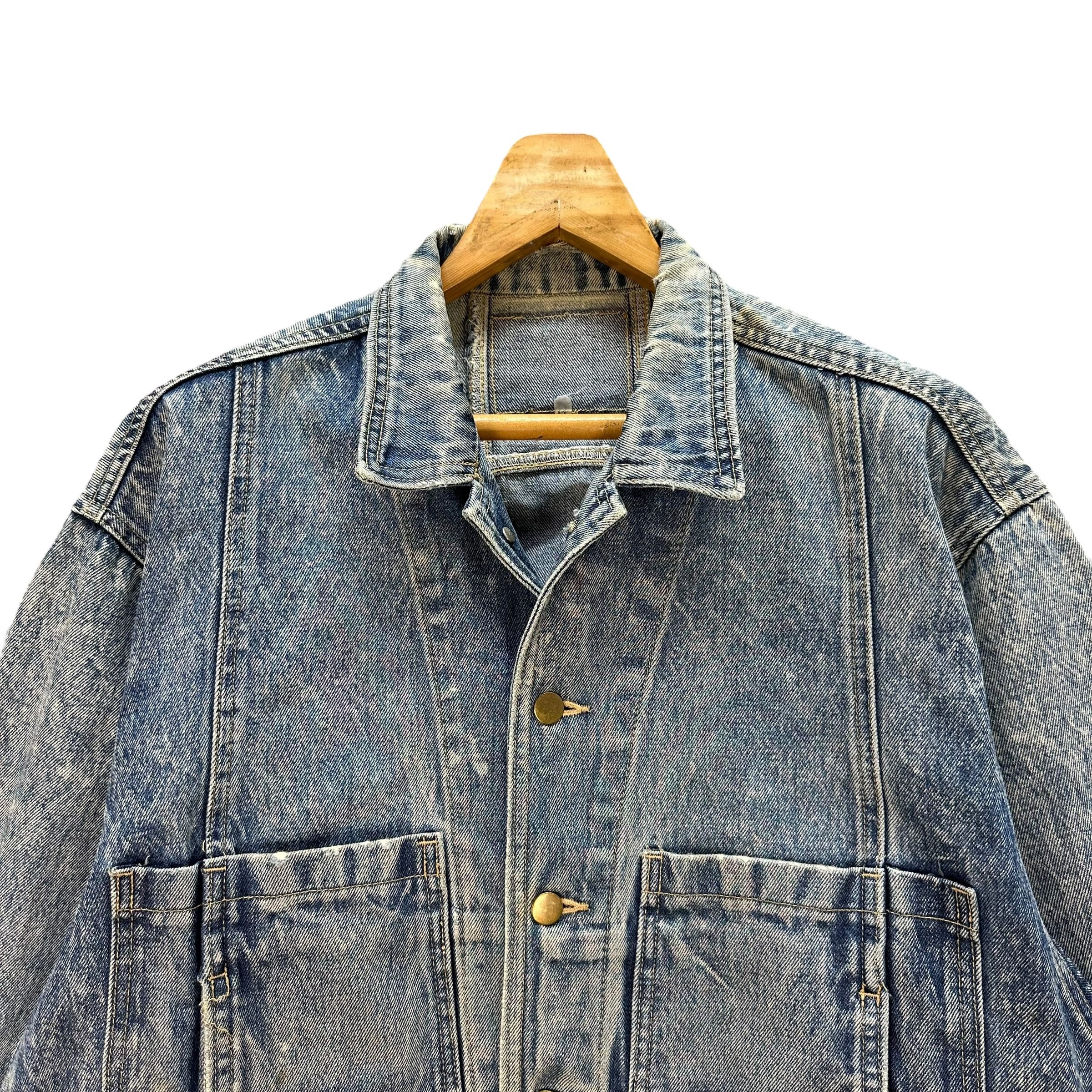 Vintage Vintage Distressed Stone Wash Denim Jacket #A37-0848 Size US L / EU 52-54 / 3 - 2 Thumbnail
