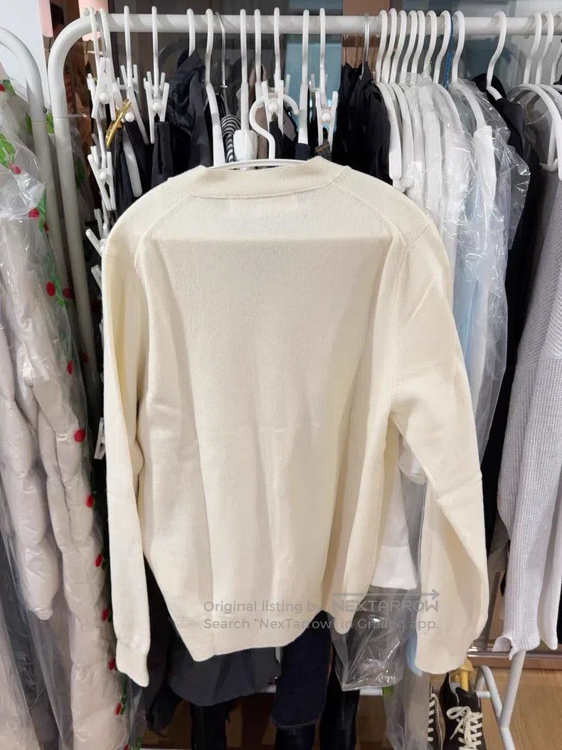 Comme des Garcons Comme Des Garcons Open-front white wool sweater with white Size US M / EU 48-50 / 2 - 8 Thumbnail