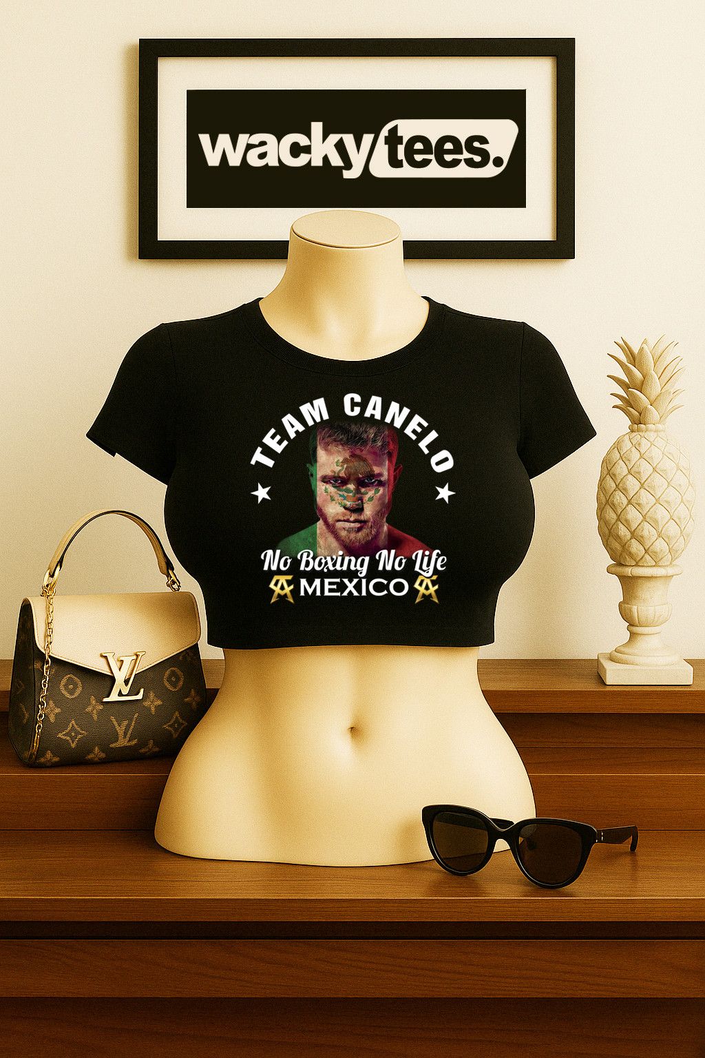 Other Team Canelo Alvarez Mexican Flag Face Graphic Tee Shirt Size US L / EU 52-54 / 3 - 6 Thumbnail