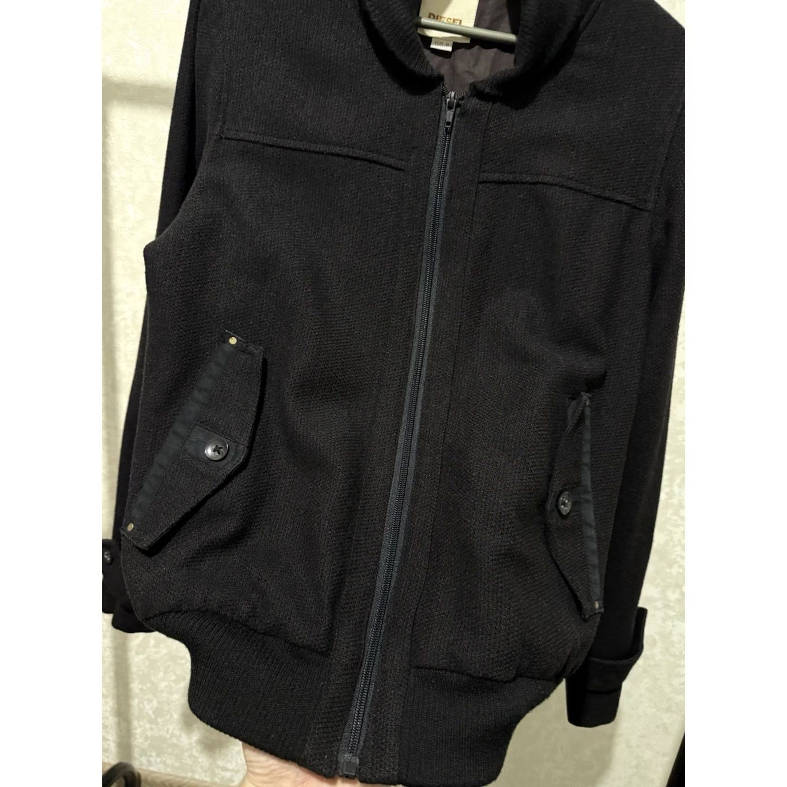Diesel VINTAGE Diesel Men’s Wool Bomber Jacket Y2K Black Zip Up M Jacket Mens Bomber 90s Diesel Wool Jacket Zip Button Snap Pockets Full Zip Lightweight Size US M / EU 48-50 / 2 - 5 Thumbnail