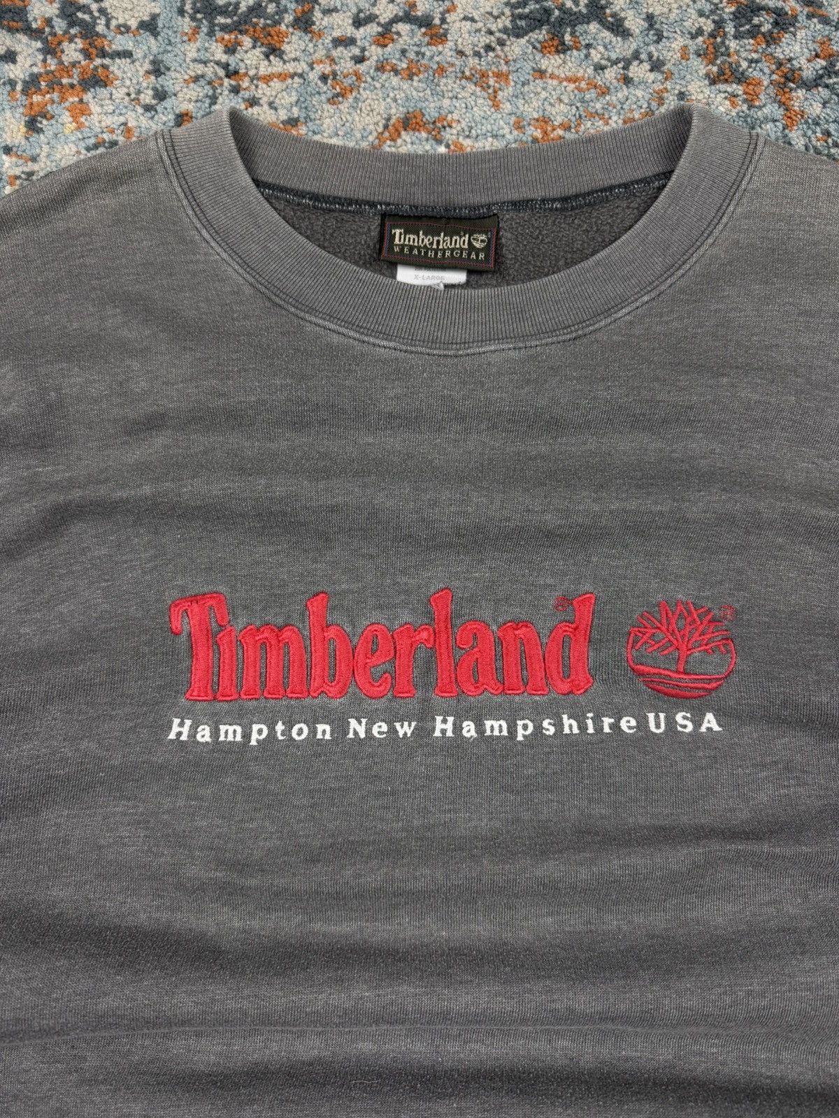 Timberland × Vintage Vintage 90s Timberland USA embroidered logo sweatshirt baggy Size US XL / EU 56 / 4 - 4 Thumbnail