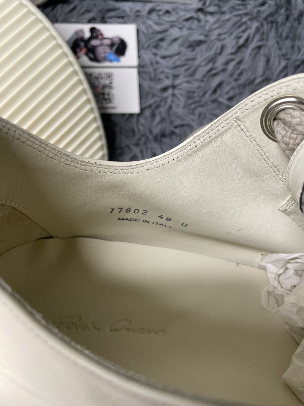 Rick Owens Rick Owens Ramone Low Jumbo Lace Milk/Milk Size US 15 / EU 48 - 7 Thumbnail