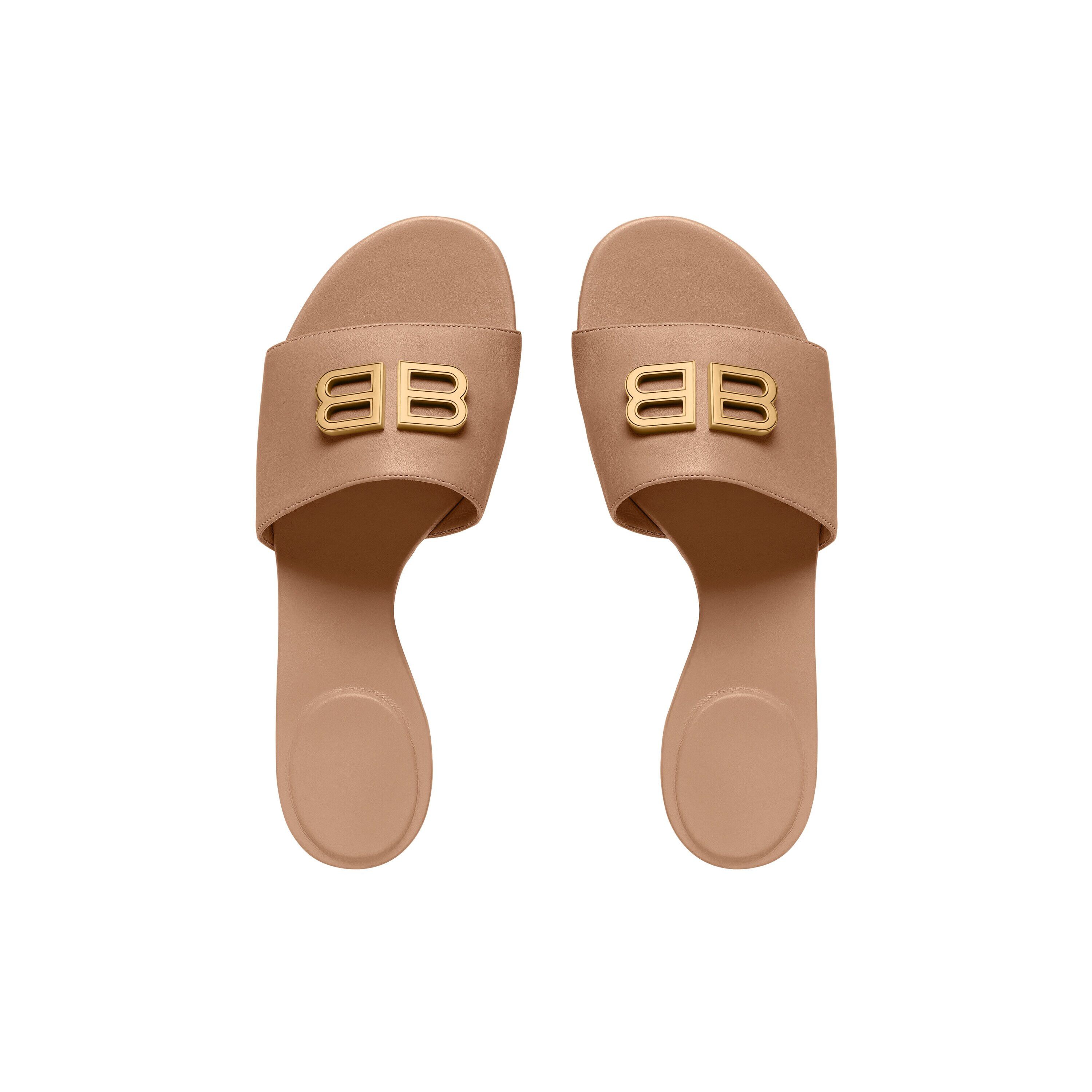 Balenciaga o1la1rc1a1024 Groupie Sandals in Nude Beige/Gold Size US 9 / IT 39 - 6 Thumbnail