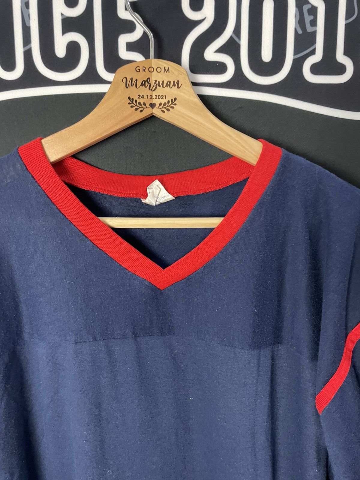 Vintage Vintage 1980s Ringer Tee Size XL Size US L / EU 52-54 / 3 - 4 Thumbnail