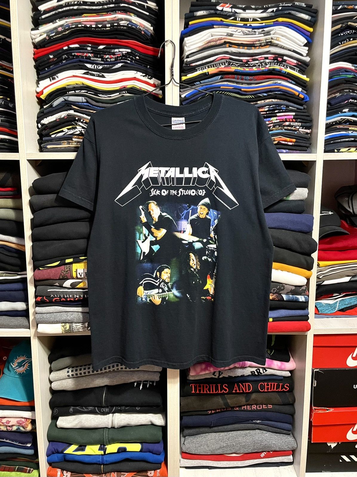 Band Tees Vintage 2007 Metallica Sick Of The Studio Rock Band T-Shirt Size US L / EU 52-54 / 3 - 1 Thumbnail
