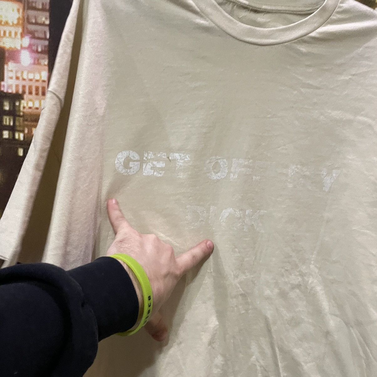 If Six Was Nine VINTAGE 90S HUMOR TEE GET OFF MY DICK PENIS FUNNY PORNO XXX Size US L / EU 52-54 / 3 - 5 Thumbnail