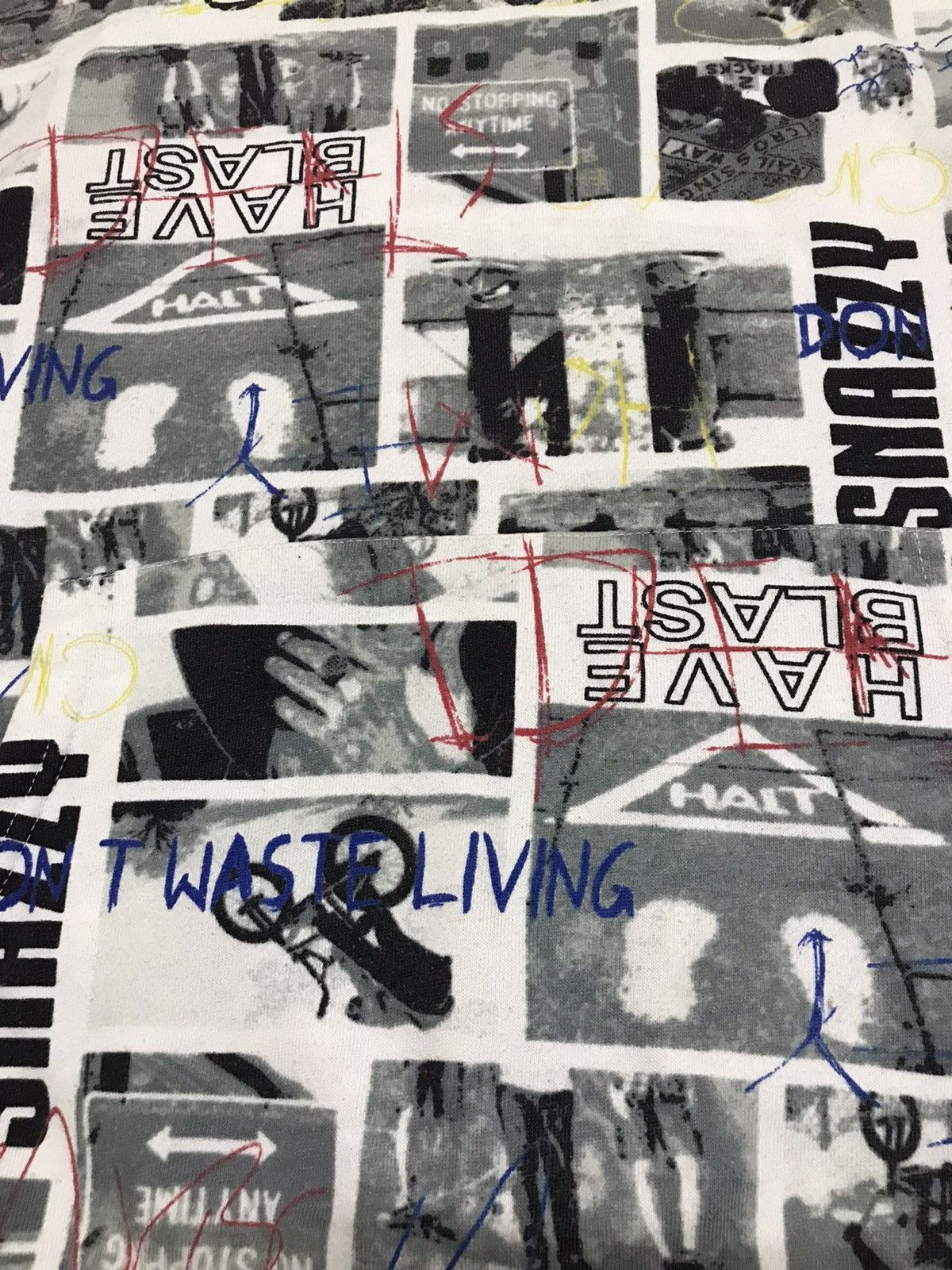 Japanese Brand × Vintage Y2K/2000s Thunder Storm Full Print Script Hoodie Baggy Size M / US 6-8 / IT 42-44 - 4 Thumbnail