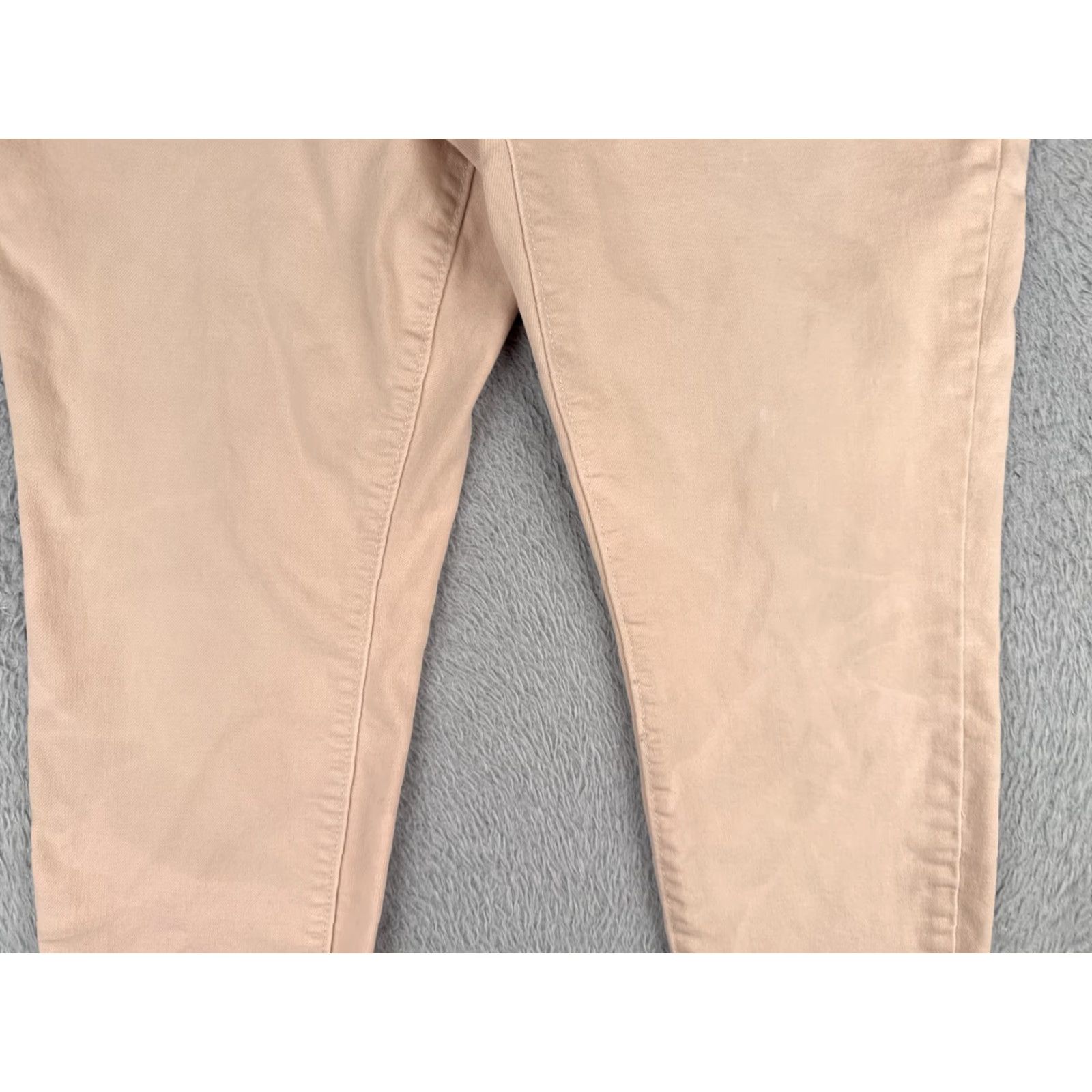 Vintage Lauren Conrad Jeans Women 12 Peach Denim Skinny Crop Mid Rise Cotton Blend 32x23 Size 34" / US 12 / IT 48 - 3 Thumbnail