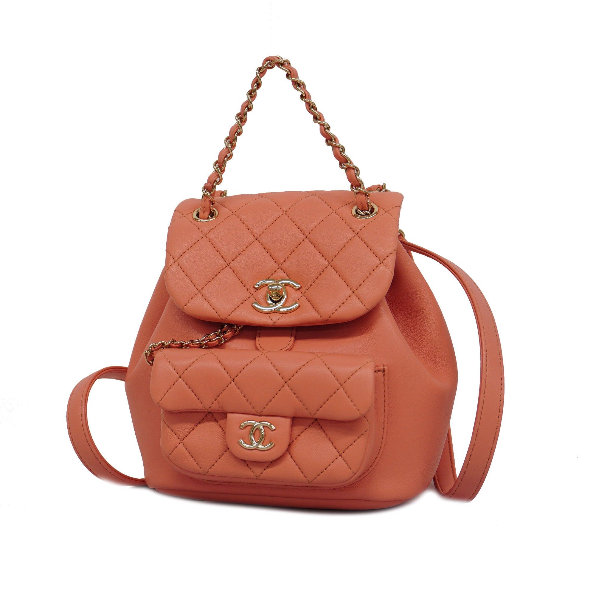 Chanel CHANELAuth Matelasse Rucksack Women's Leather Backpack Pink ...