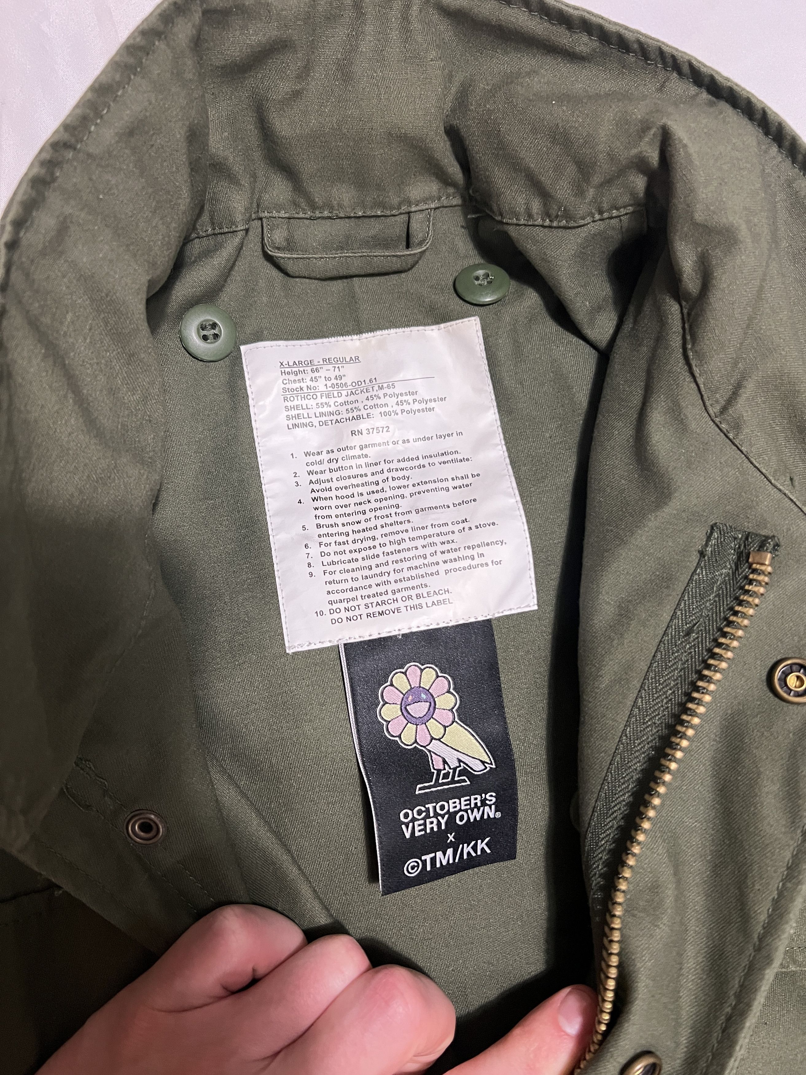 Drake Takashi Murakami x OVO M65 Coach Jacket Military Green Size US XL / EU 56 / 4 - 6 Thumbnail