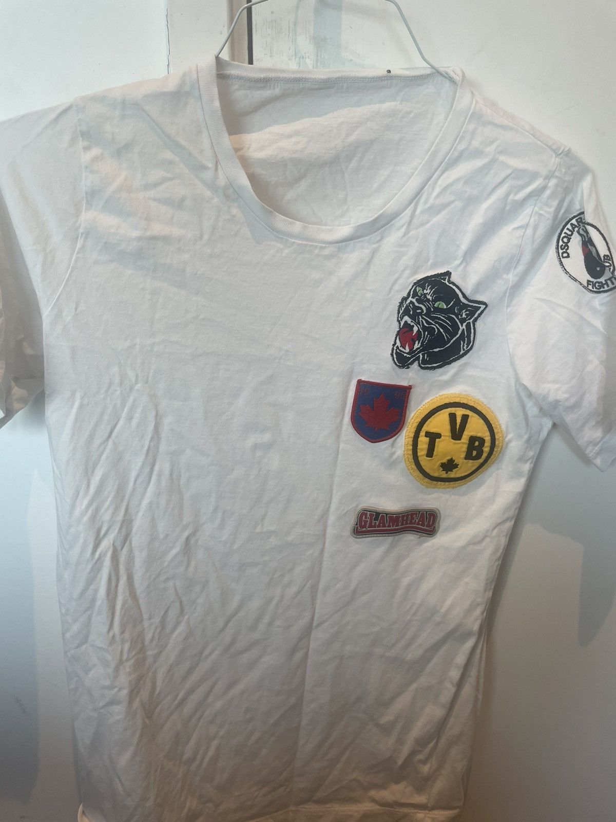 Designer × Dsquared2 Dsquared2 Glamhead White Tee Size US M / EU 48-50 / 2 - 1 Thumbnail