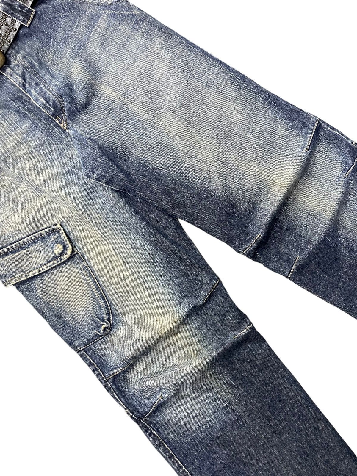 Armani × Designer Vintage Armani Cargo Baggy Jeans Zip Up Ankle With Belt Size US 30 / EU 46 - 7 Thumbnail