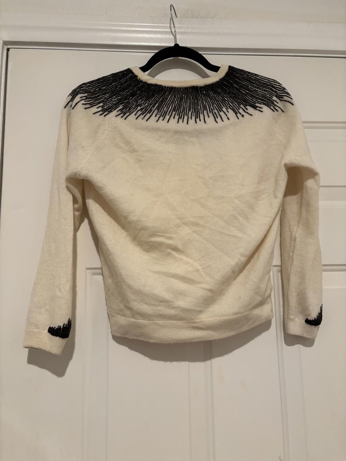 Designer Womens sz S Vintage 1950's 9 Dragons cashmere sweater #563 Size S / US 4 / IT 40 - 2 Thumbnail
