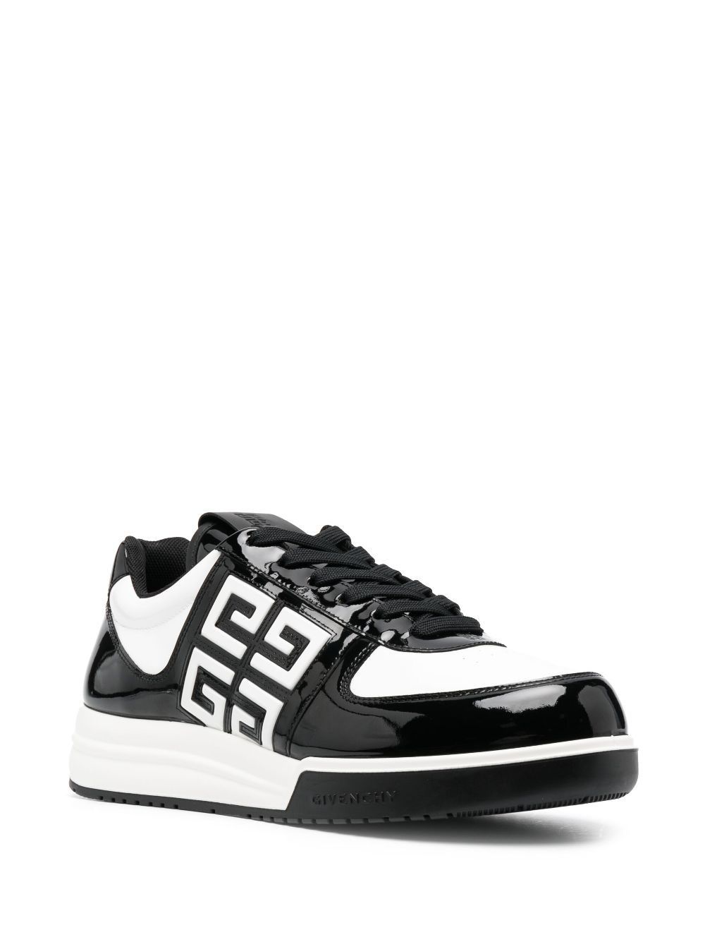 Givenchy o1srvl11e1224 4G Logo Embossed Sneakers in Black/White Size US 10 / EU 43 - 3 Thumbnail