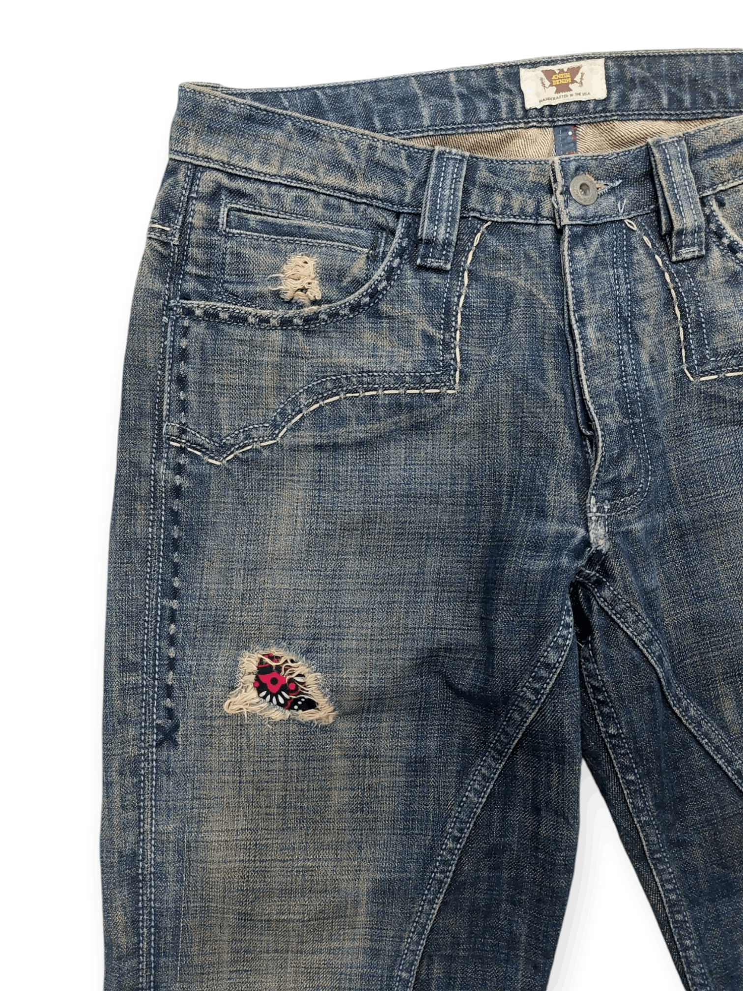 Antik Denim × If Six Was Nine Flared💥 Vintage Antik Denim Embroidered Denim Jeans Size US 31 - 9 Thumbnail