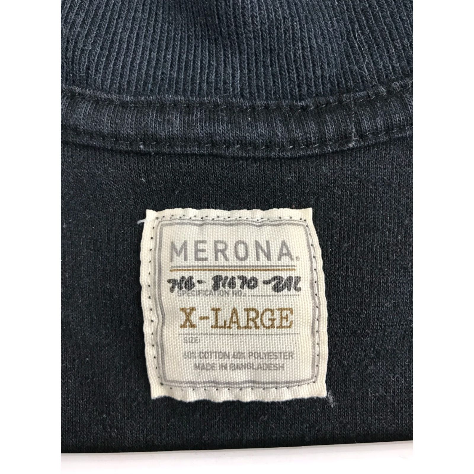 Merona Merona Jacket Men XL Black Quarter Zip Mock Neck Henley Pullover Long Sleeve Size US XL / EU 56 / 4 - 5 Thumbnail